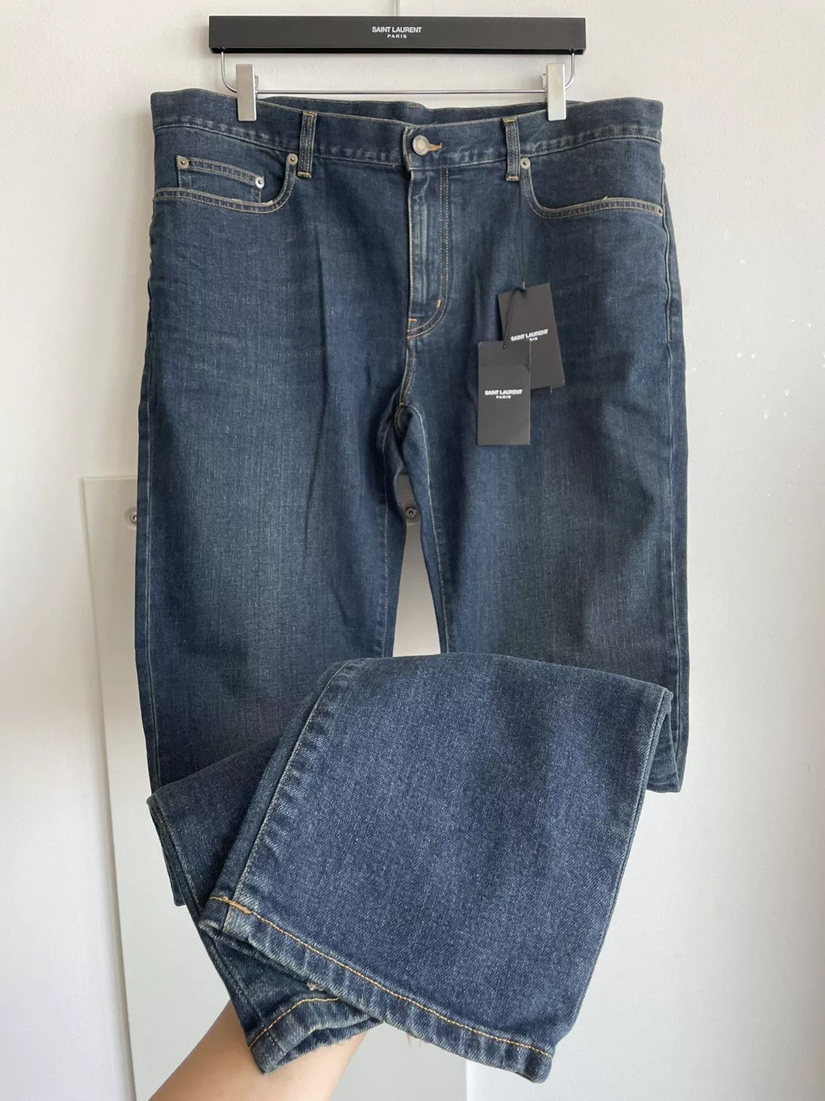 Hedi Slimane Denim Hedi Slimane × Saint Laurent Paris × Yves Saint Laurent Brand New Super Rare 16 Runway Hedi Slimane SK LW Denim Blue
