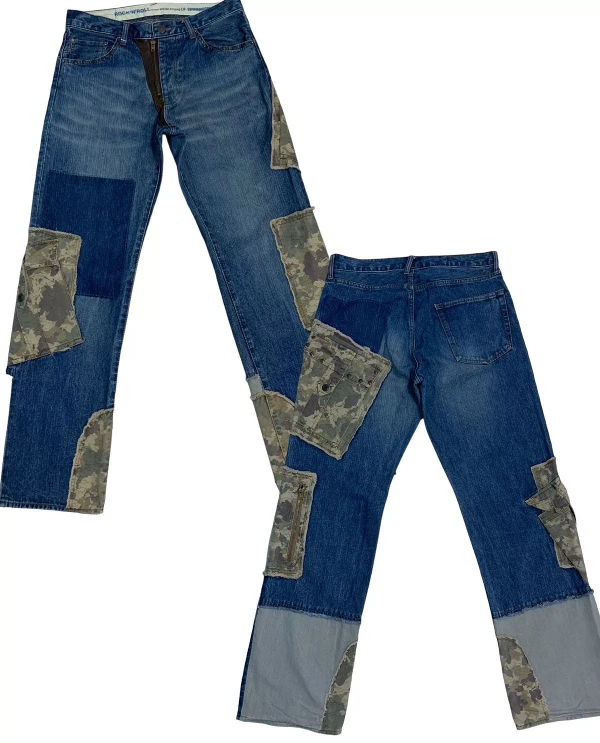 PPFM Denim 🔥Hybric Design Japanese Brand PPFM Multi Pocket Denim Jeans Blue Streetwear