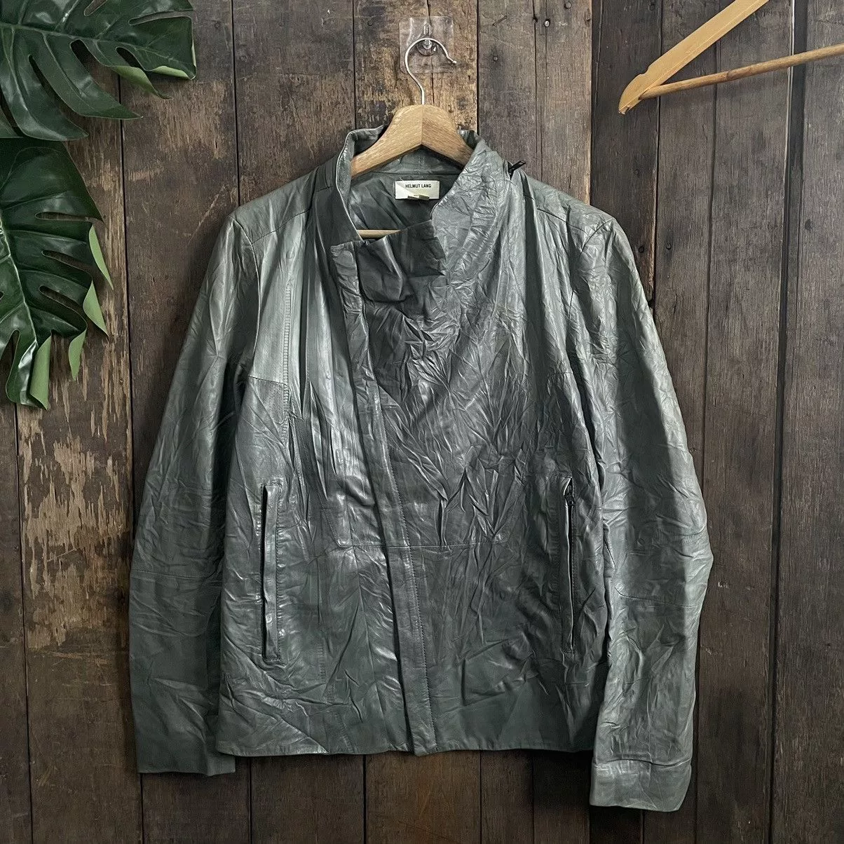 Helmut Lang Leather Jackets Helmut Lang Leather Jacket Green