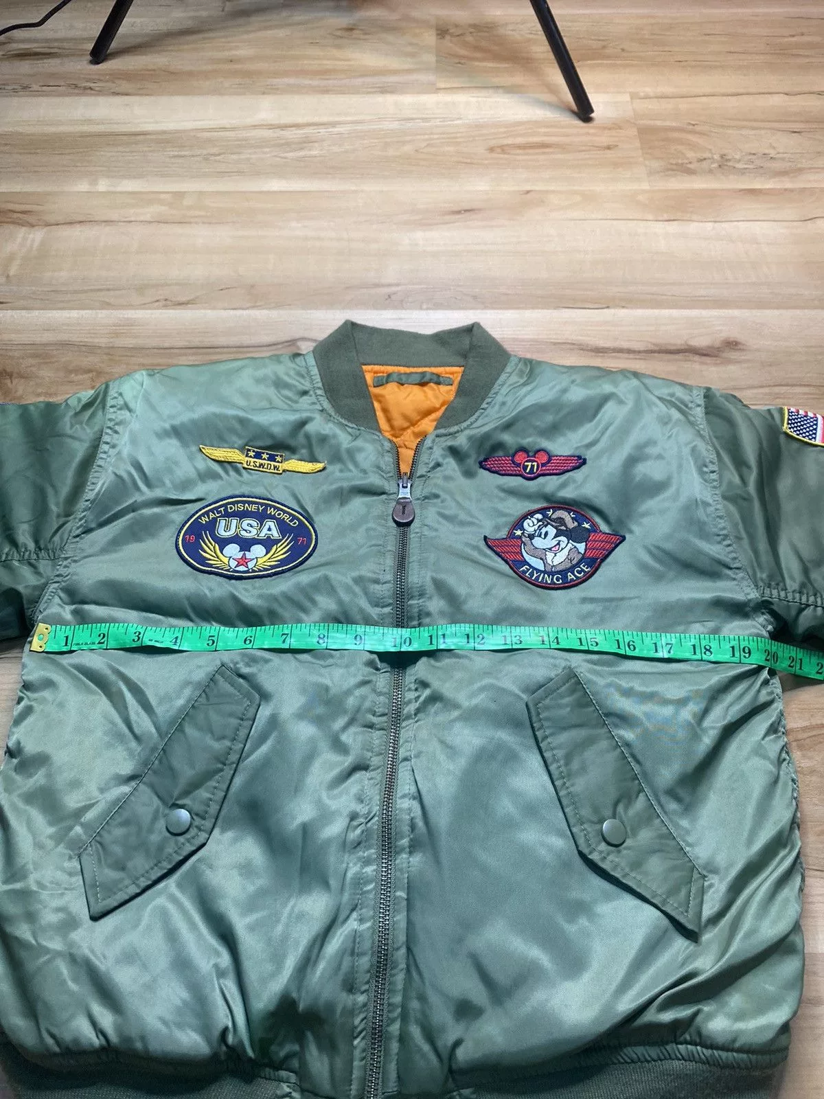 Disney Bombers Disney × Mickey Mouse Mickey Mouse Bomber jacket Green