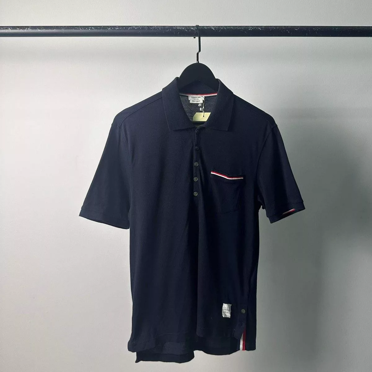 Thom Browne Polos THOM BROWNE NAVY POLO SHIRT Blue