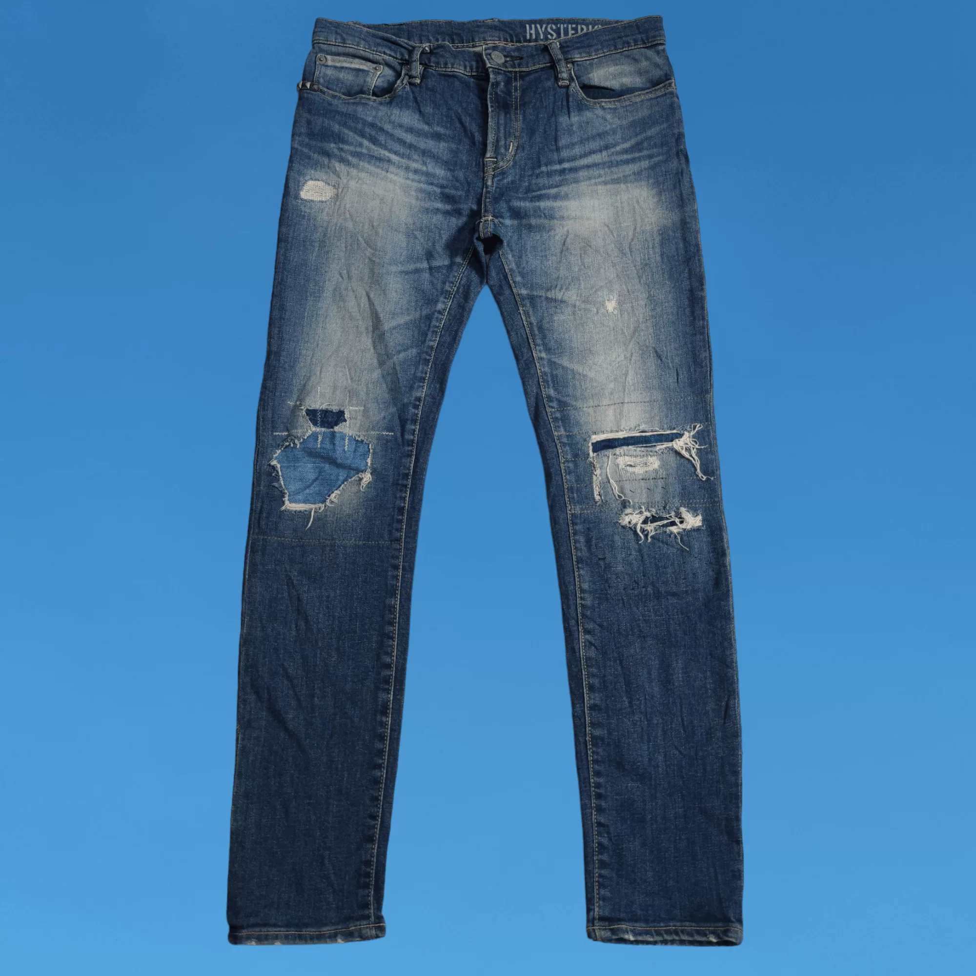 Hysteric Glamour Jeans Hysteric Glamour Distressed Studded With Patchwork Jeans Multi