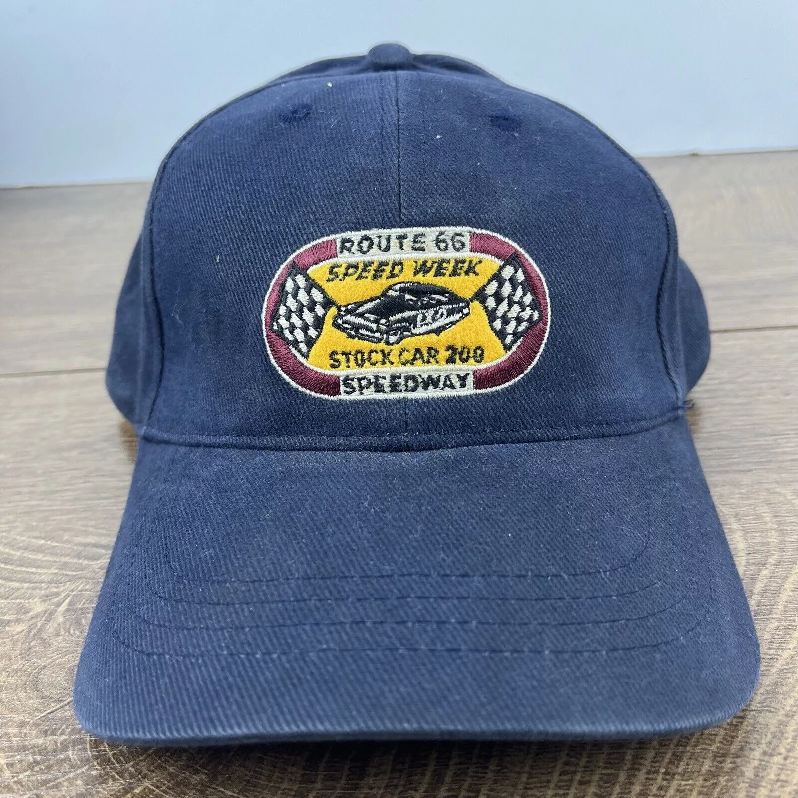 Other Hats Other Route 66 Speedway Hat Speed Week Hat Blue Cap Adjustable Blu