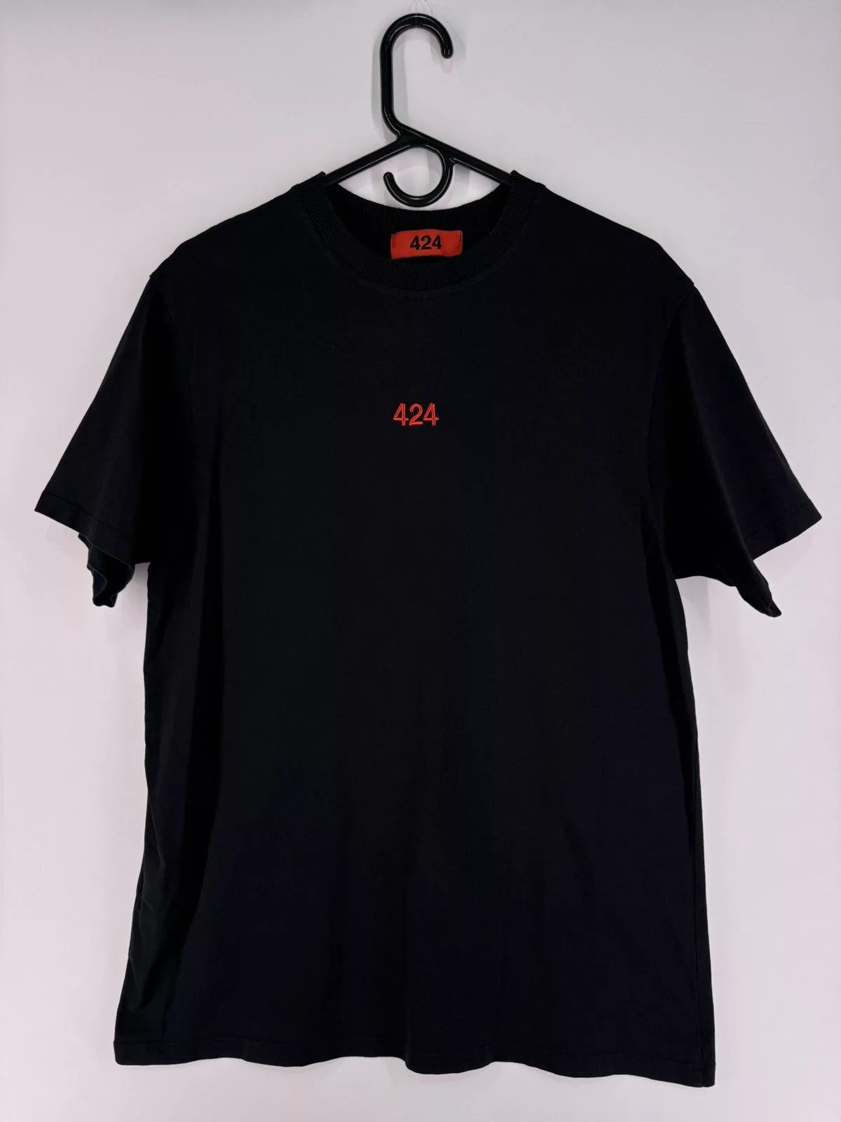 424 Short Sleeve T Shirts 424 Black Embroidered T-Shirt