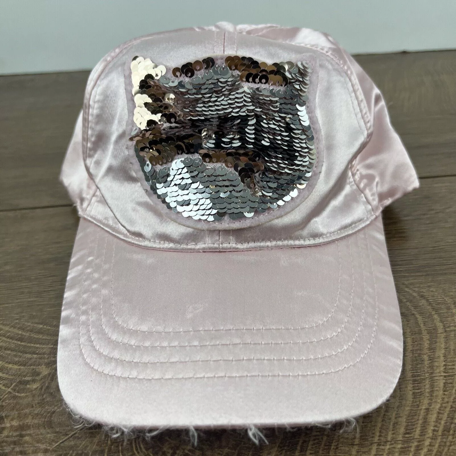 Other Hats Other Cat Face Hat Glitter Hat Pink Cap Adjustable Pink Adult Size
