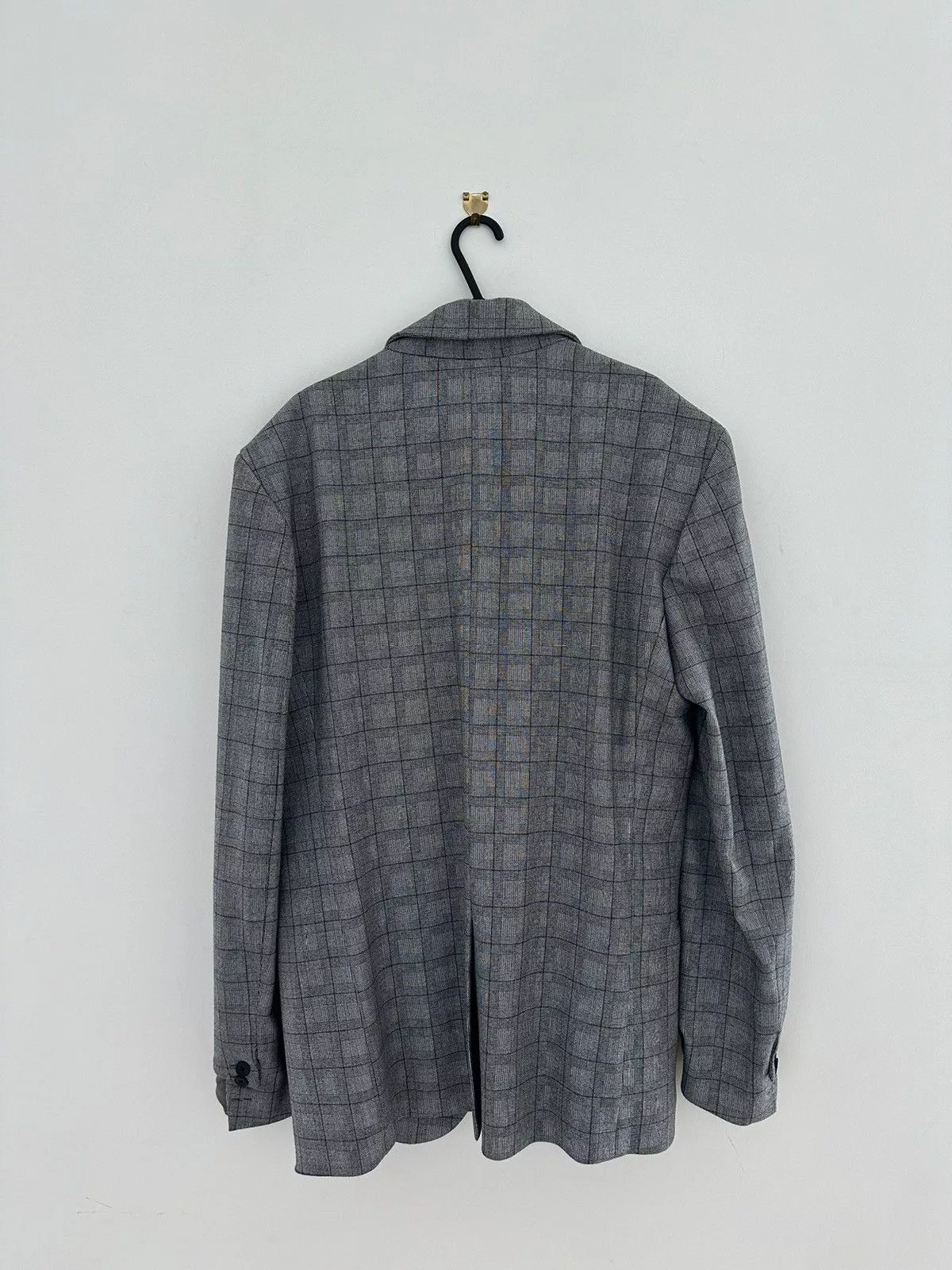 DELADA Blazers Delada Grey check split front wool Blazer Gray