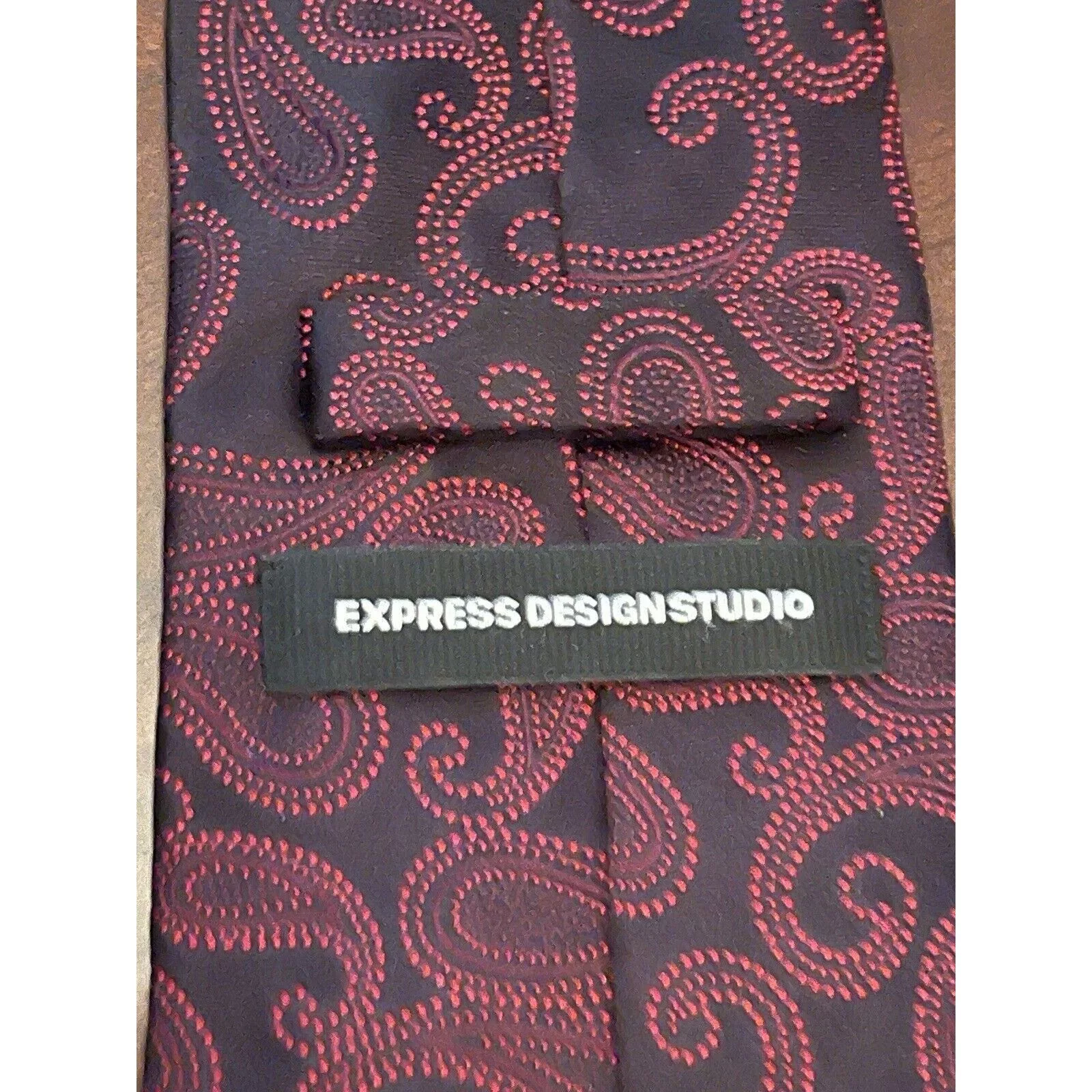 Other Ties Pocketsquares Other Express Design Studio Black Red Men’s Neck Tie Made In USA Multi