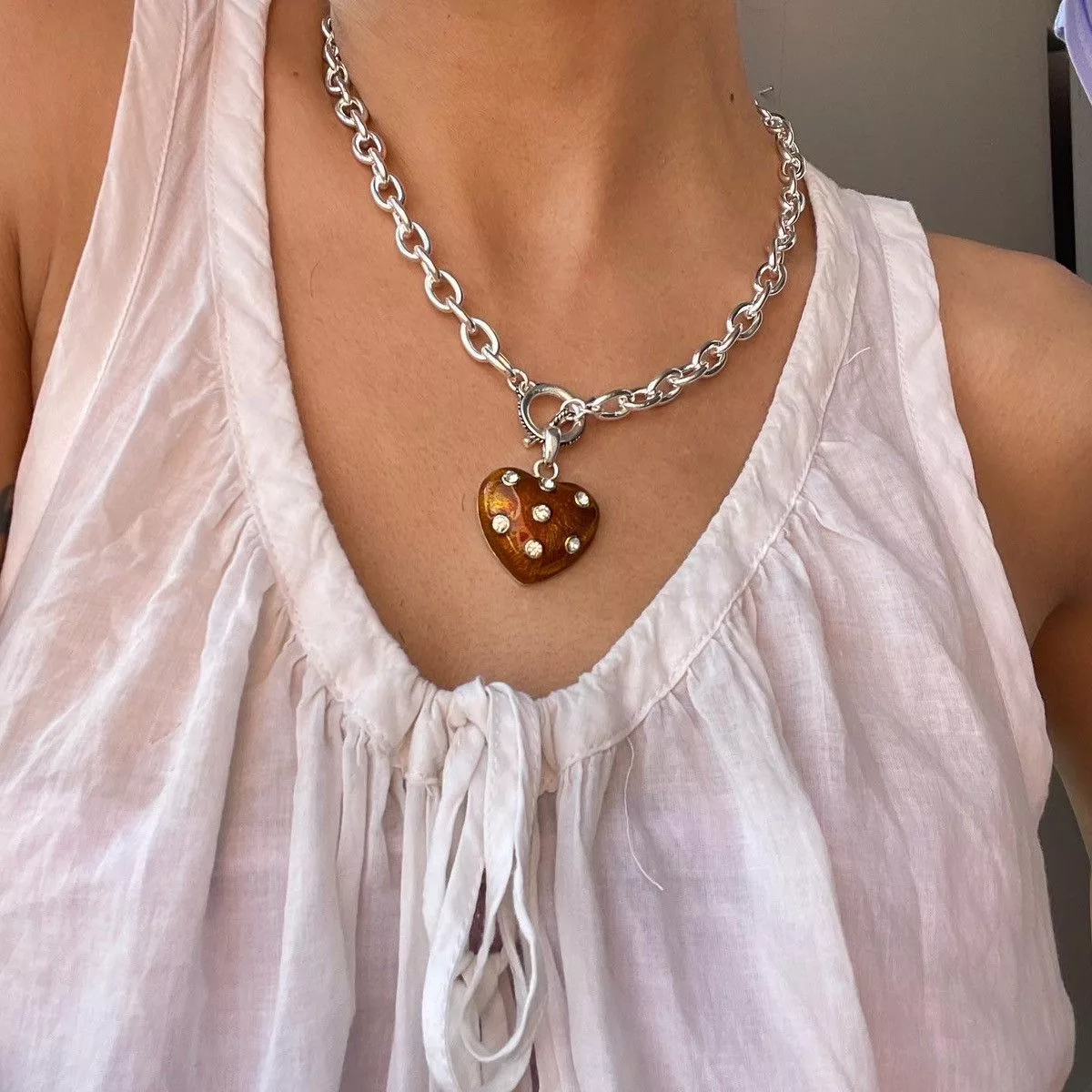 Vintage Necklaces Vintage Y2k accessories Brown