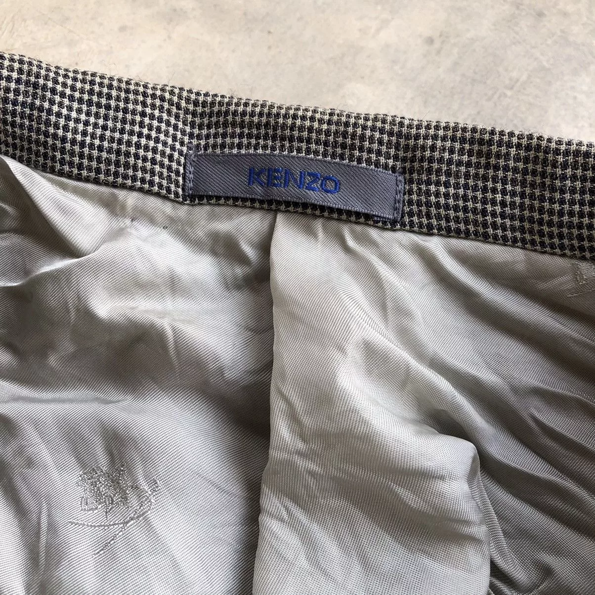 Kenzo Blazers KENZO Plaid Design Blazer Gray
