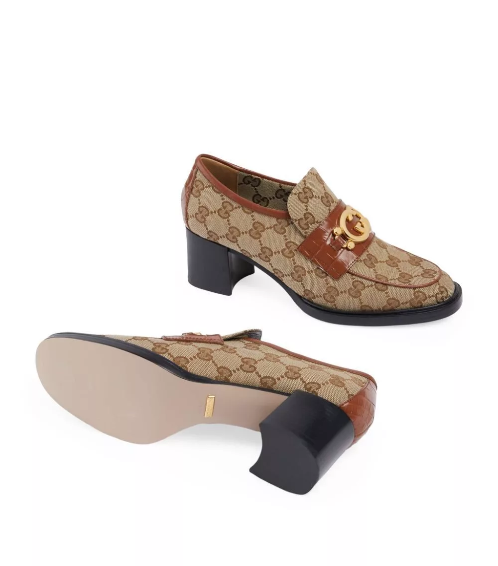 Gucci Miscellaneous Gucci Interlocking G Supreme Loafer Pumps SIZE 35.5 Beige