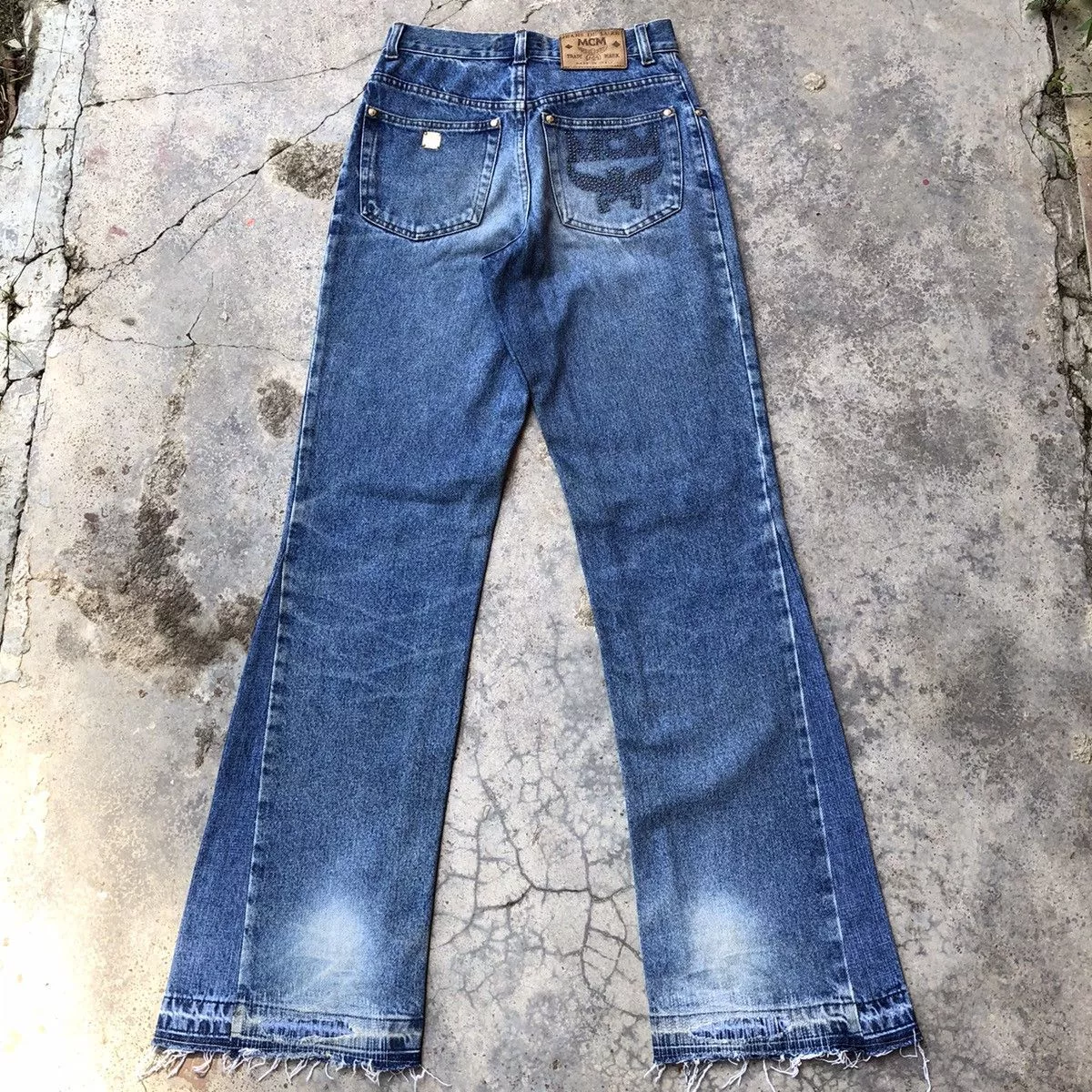 MCM × Vintage Vintage MCM jeans remake flare jeans bootcut wide leg Blue
