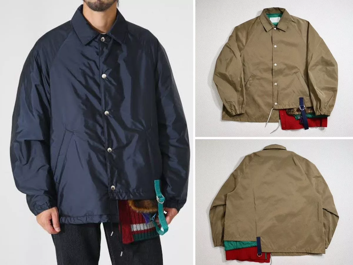 Kolor Light Jackets Kolor 21aw Patchwork Jacket/Coach Jacket Brown