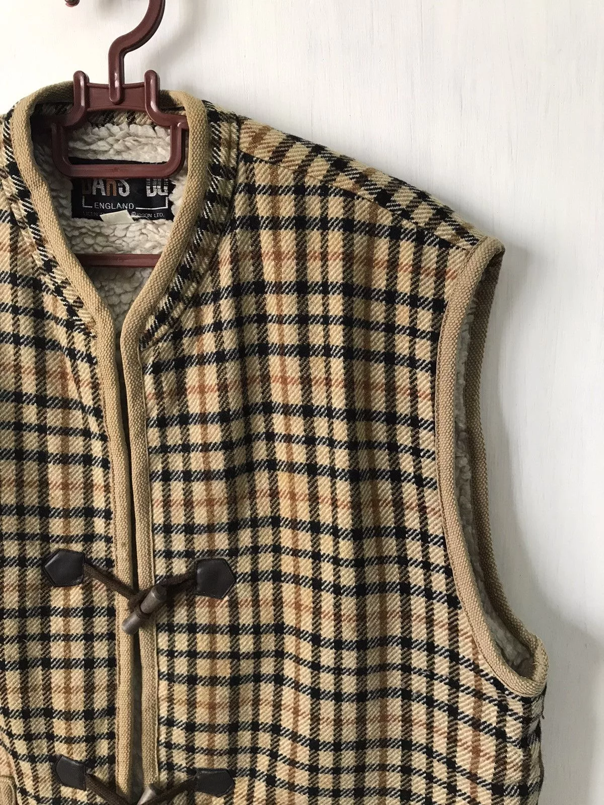 DAKS Vests Daks England Vest Fleece Sherpa Multi