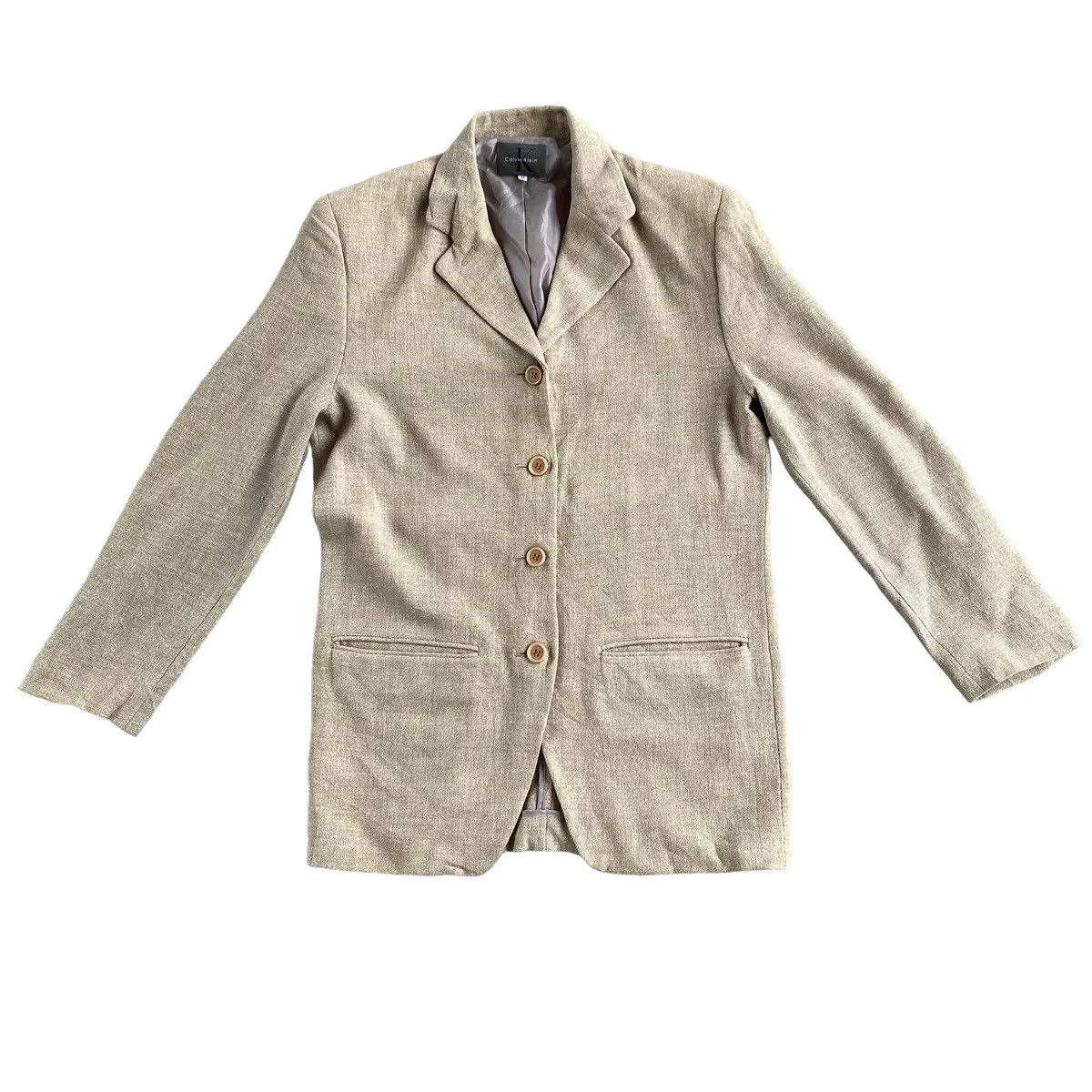 Calvin Klein Light Jackets Calvin Klein × Designer Calvin Klein Double Breasted Blazer Brown