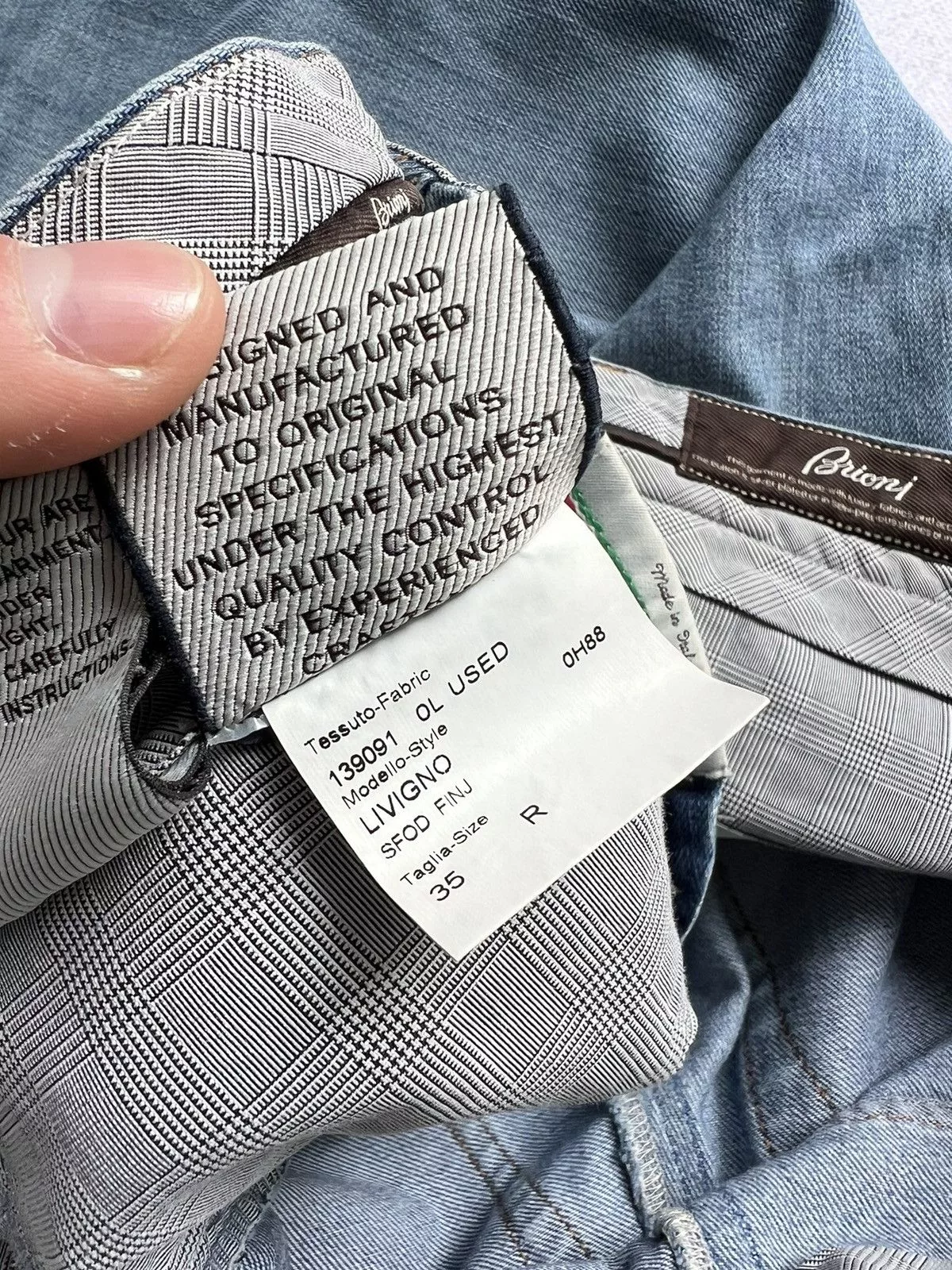 Brioni Denim Collection Livigno Pants Blue
