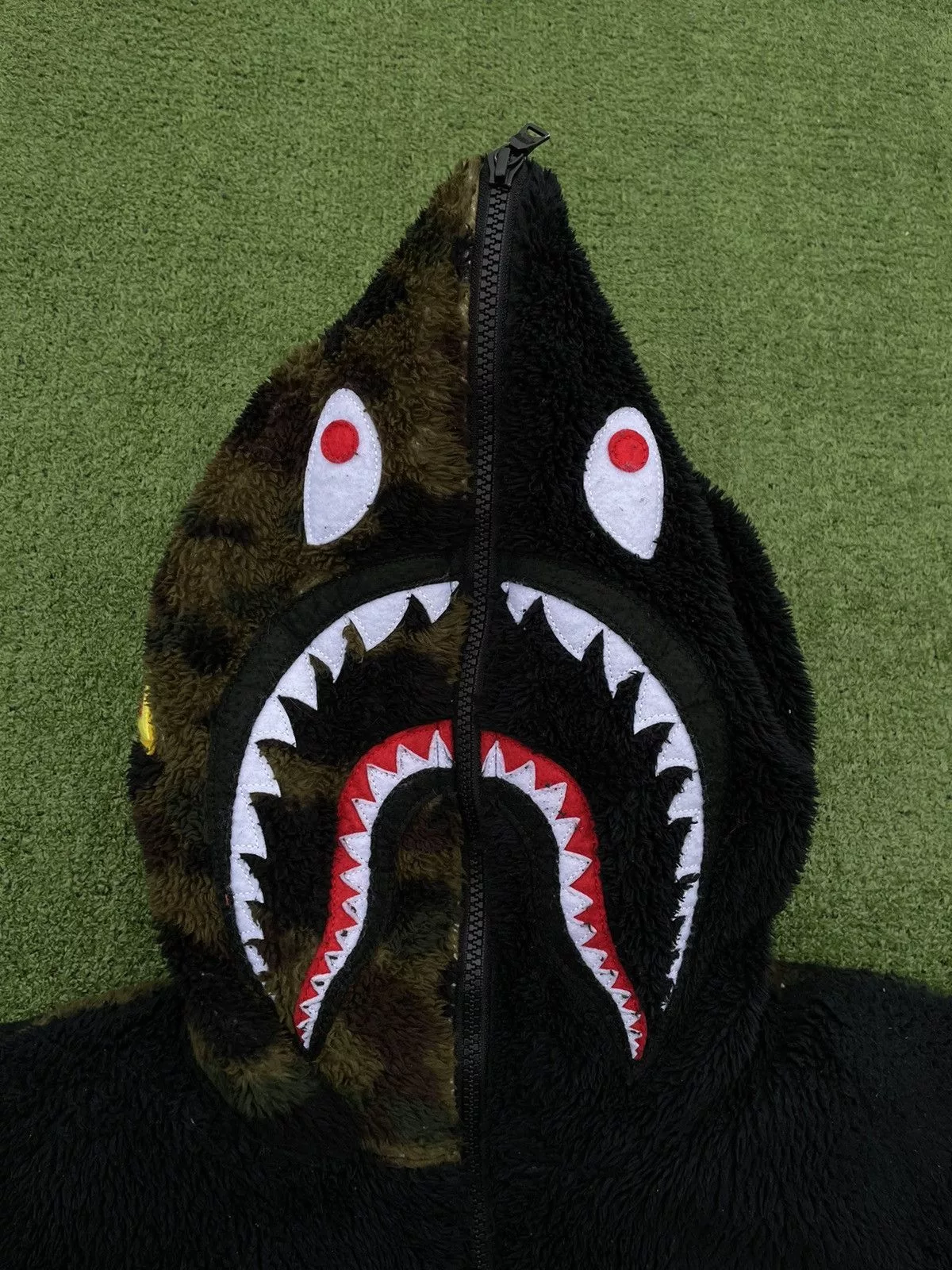 Bape Light Jackets Bape 1st Camo Boa Shark Full Zip Jacket Black