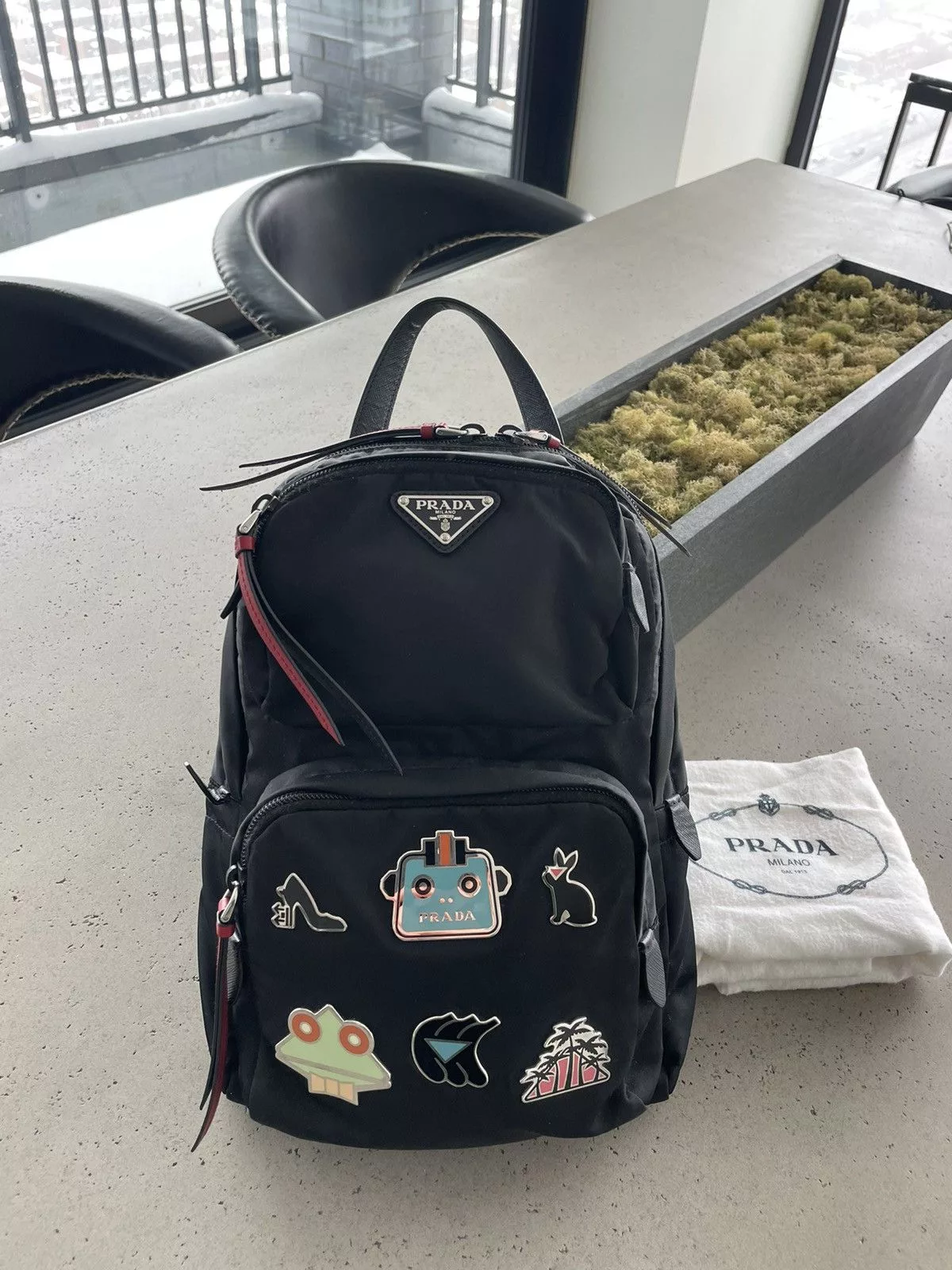 Prada Bags Luggage Prada Nylon One Shoulder Backpack Black