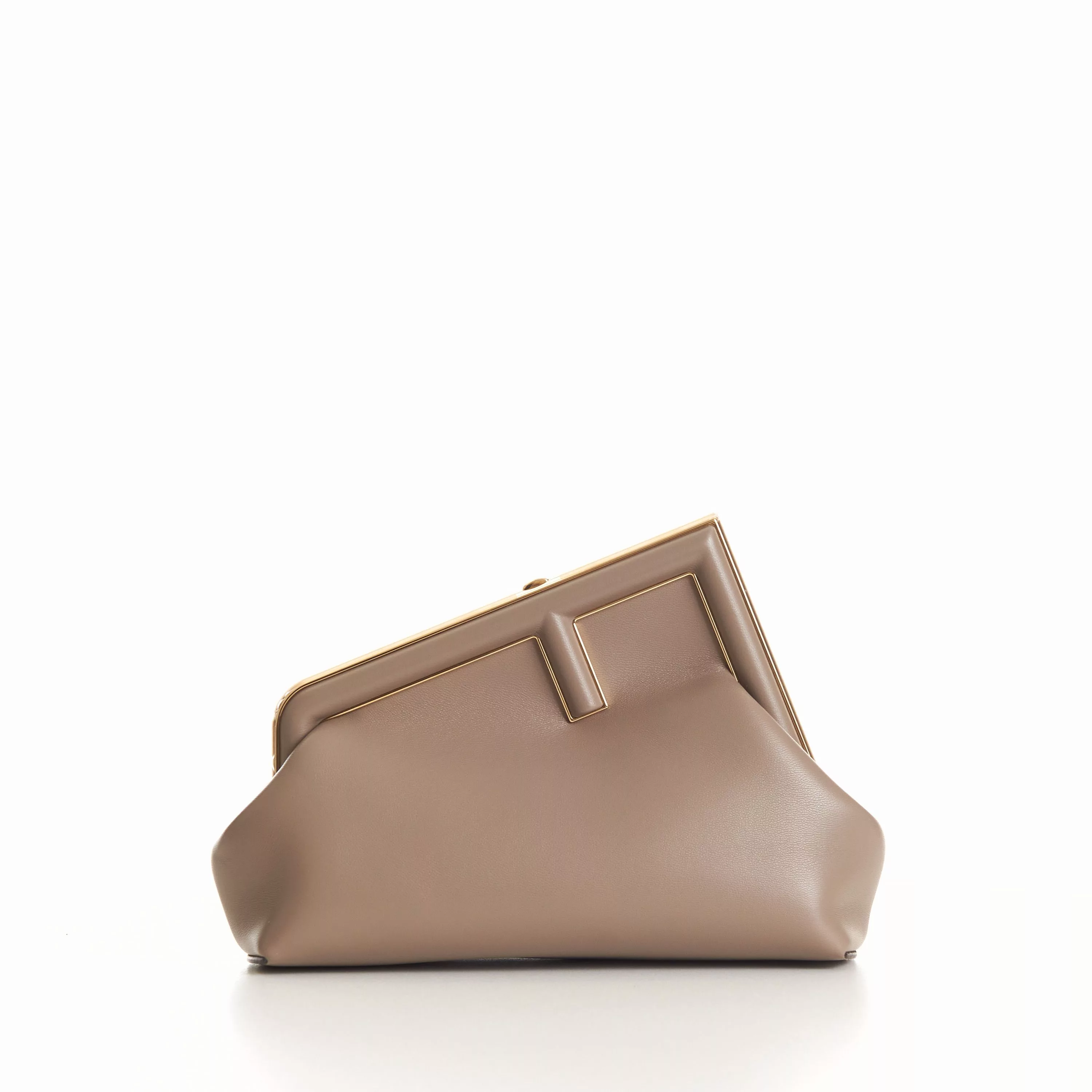 Fendi Clutches Fendi First Small Dove Gray Leather Bag, Clutch Luxury