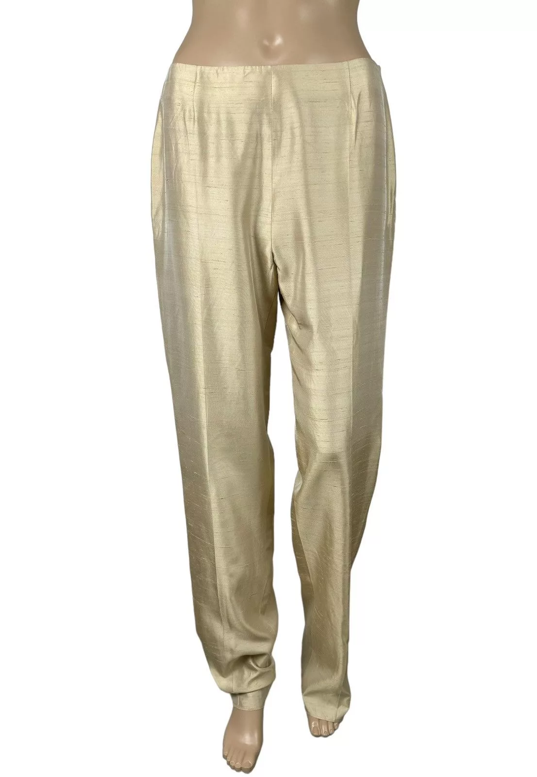 Max Mara Pants Max Mara Silk-Acetat Pants size US10 IT44 Beige