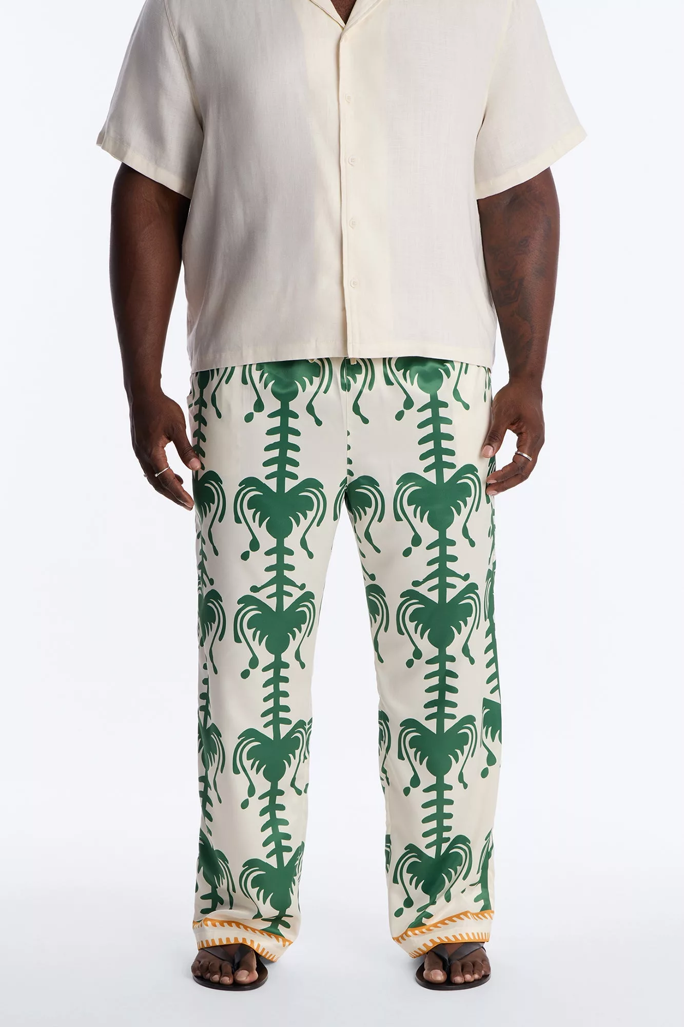 Doros Straight Pant - Green/combo