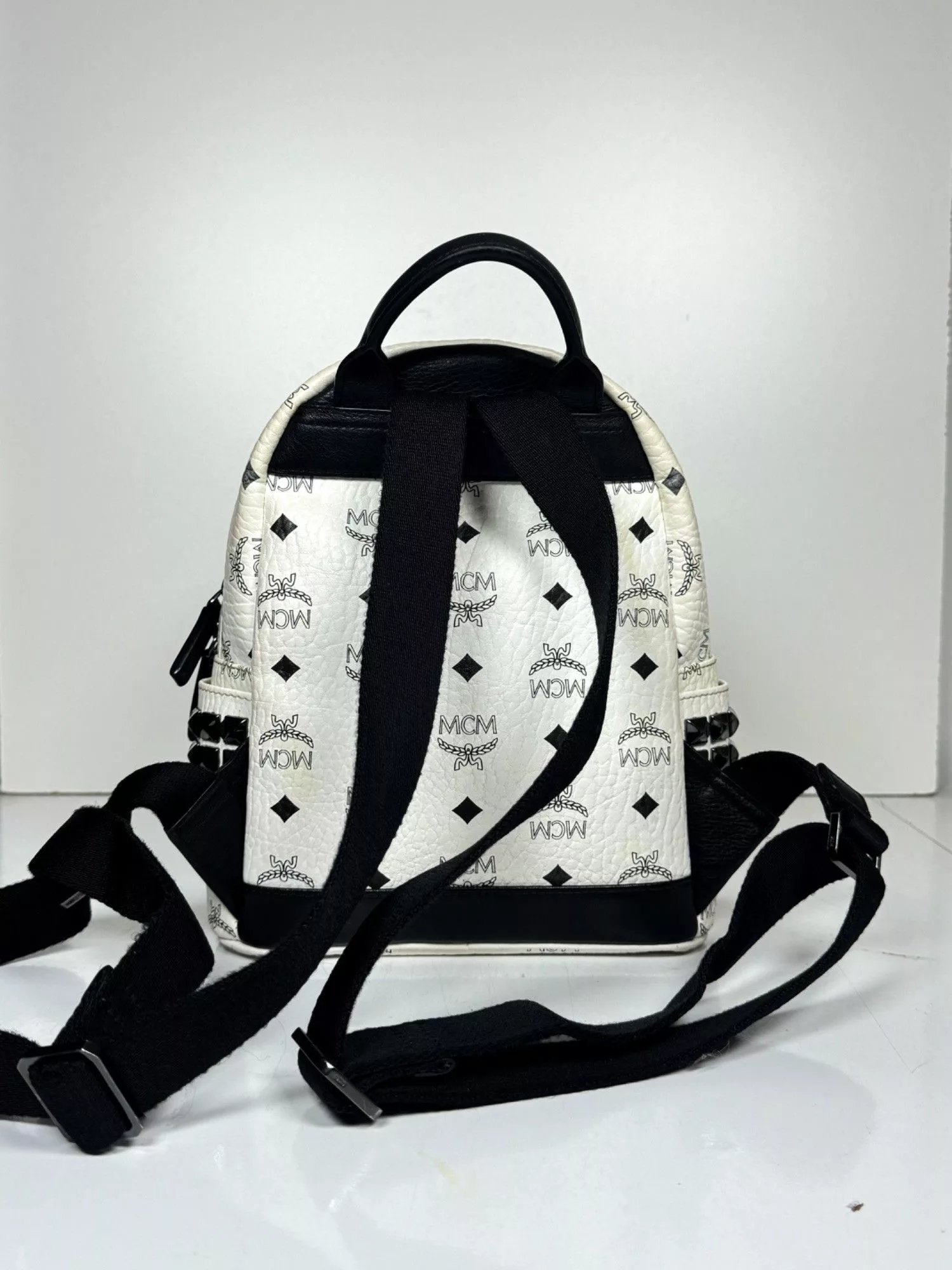 MCM Bags Luggage MCM Monogram Visetos Back Pack White