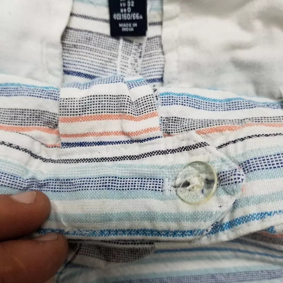 Gap Shorts Womens 0 Striped Chino Casual Lightweight Multi