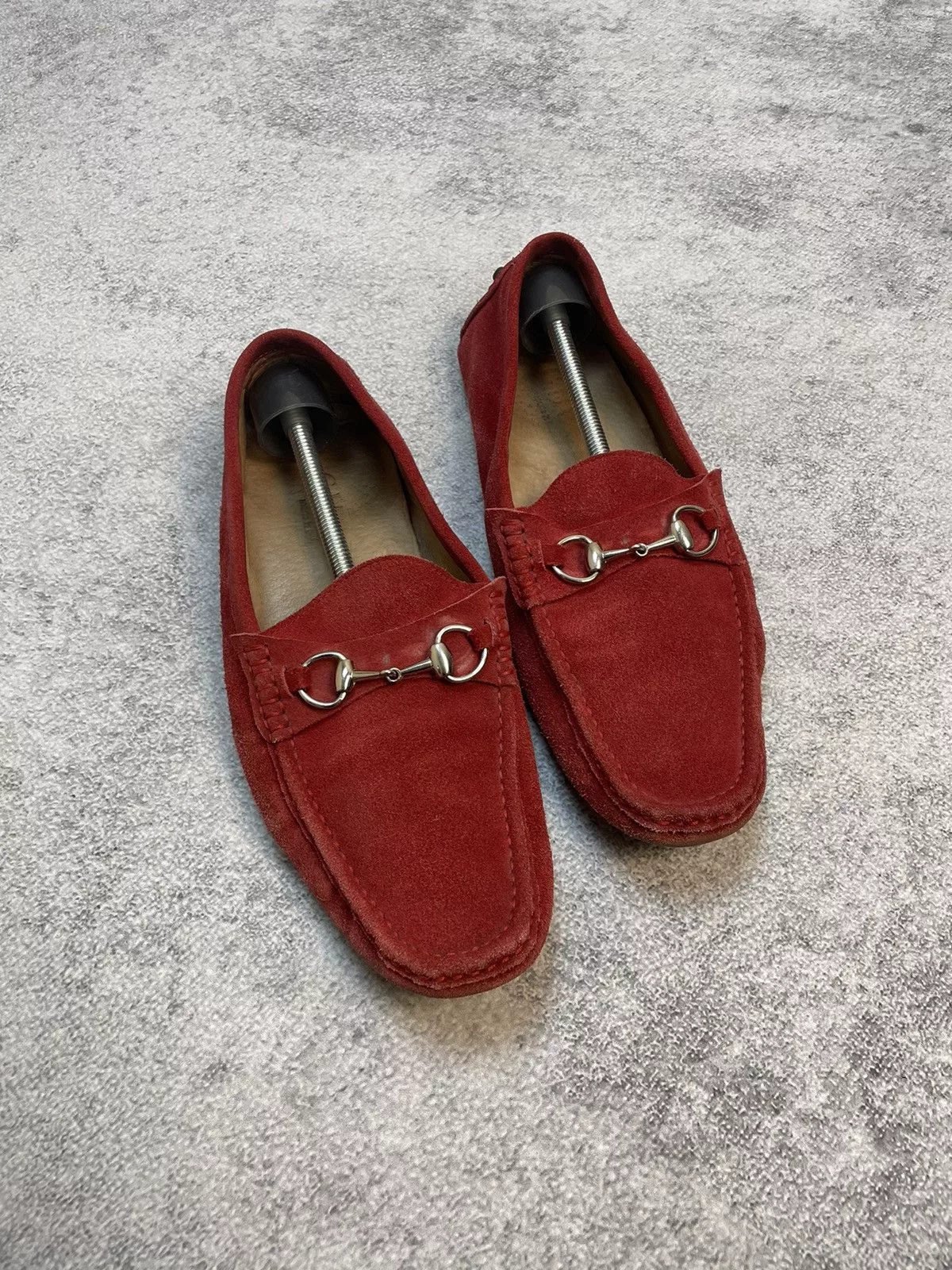 Gucci Formal Shoes Gucci Horsebit red loafers