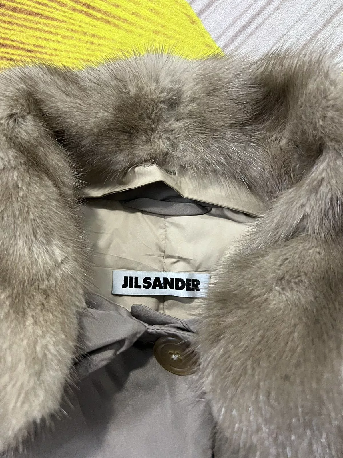 Designer Light Jackets Designer × Jil Sander 💥 RARE JIL SANDER FUR COLLAR Gray Vintage