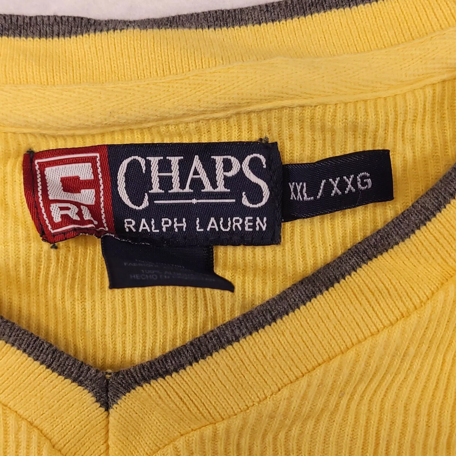 Chaps Sweaters Knitwear Chaps Long Sleeve Pullover Sweater Mens Size 2XL Yellow