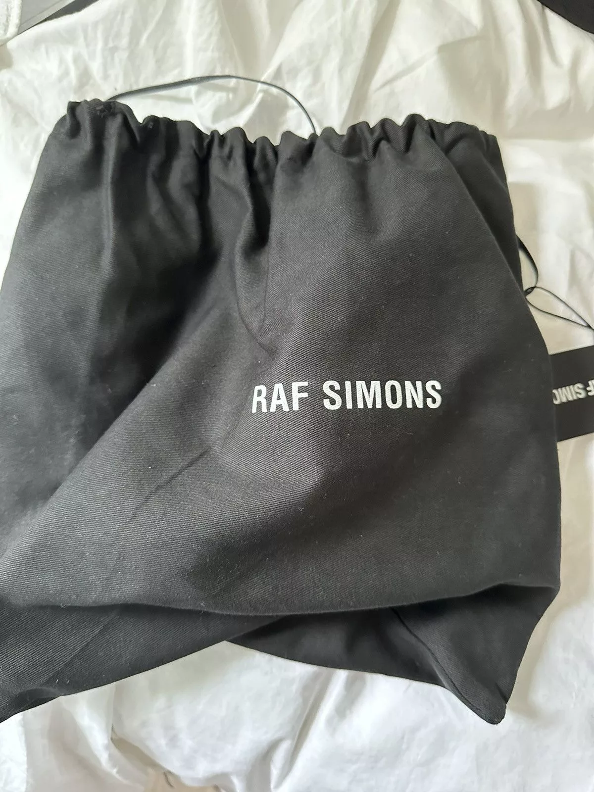 Raf Simons Hats Raf Simons Reversible Logo Bucket Hat Black