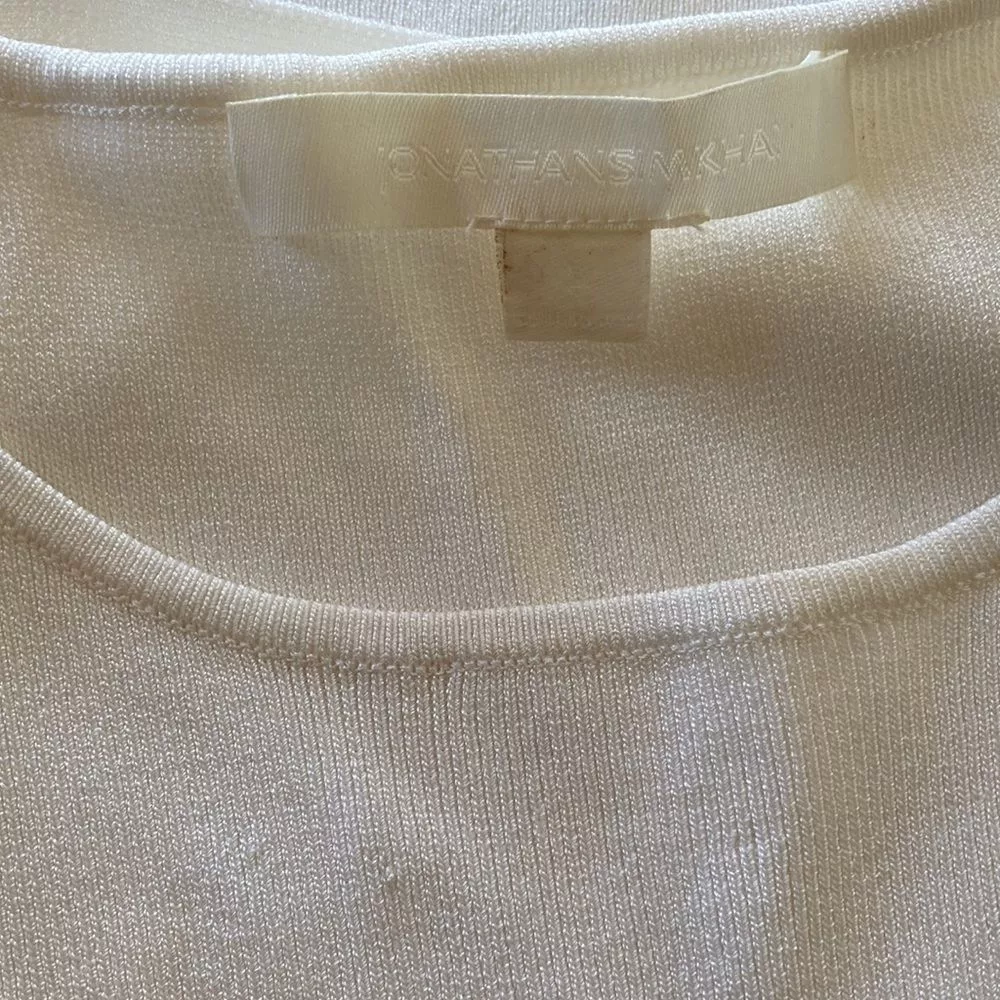 Jonathan Simkhai Blouses Jonathan Simkhai Jonathan Simkahi Pullover Top Ivory White Knit Size S Shoulder Details
