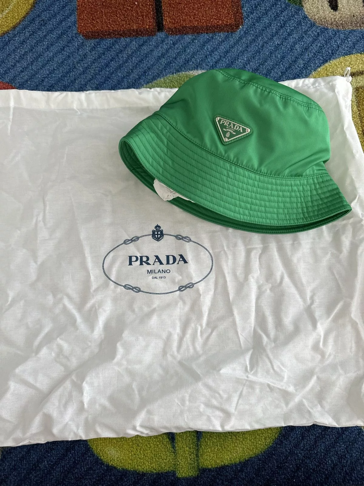 Prada Hats Prada Re-Nylon Bucket Hat Green