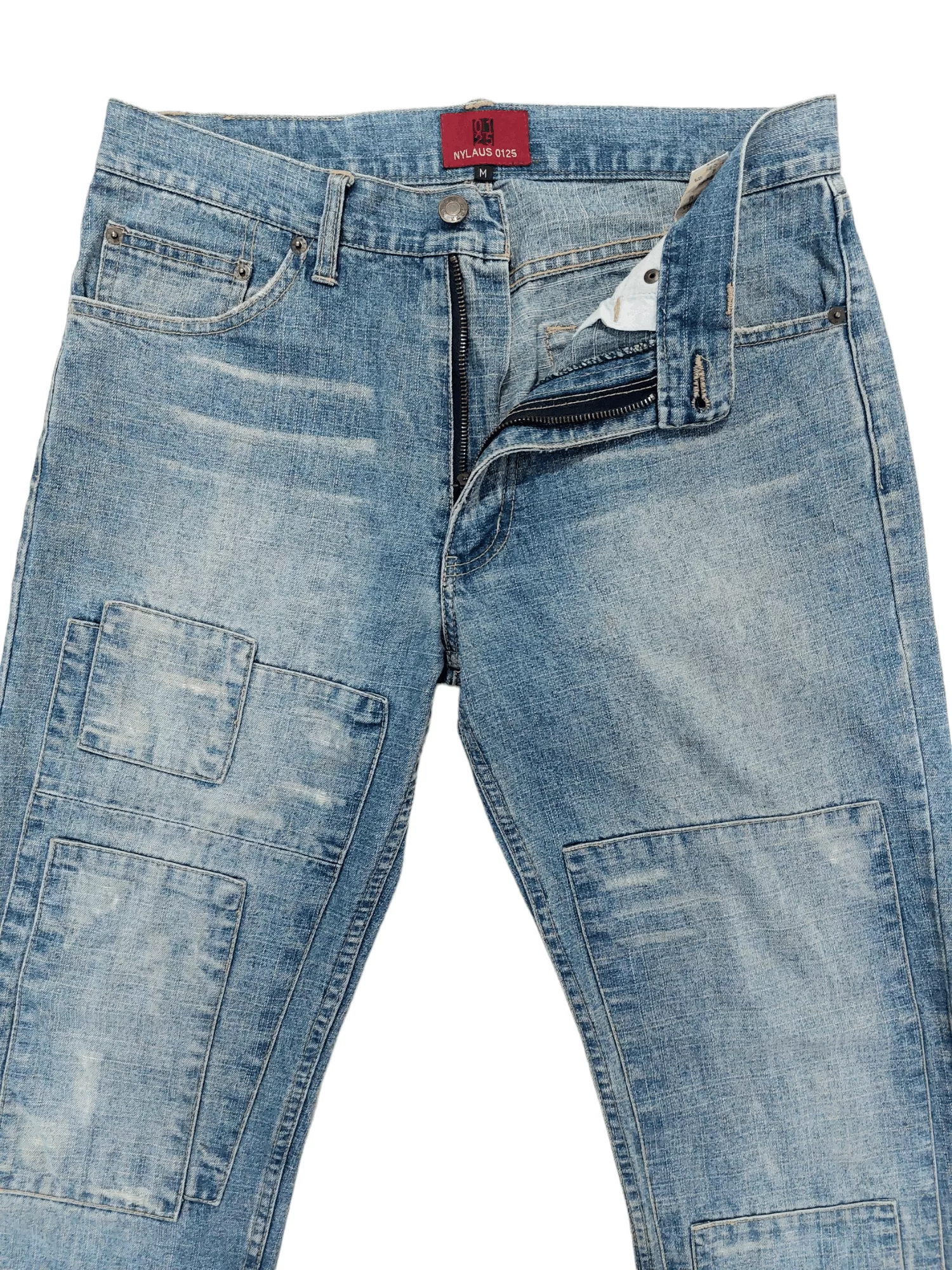 Designer Denim Designer × If Six Was Nine Nylaus 0125 Patchwork Denim Blue