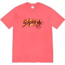 Supreme Short Sleeve T Shirts Supreme Scratch Tee Pink