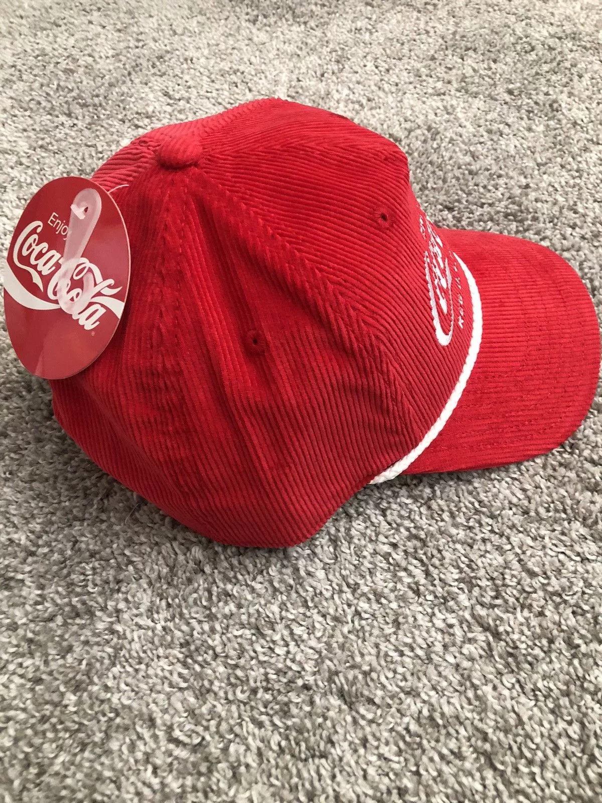Coca Cola Hats Coca Cola Coca-Cola Corduroy Red Snapback Hat