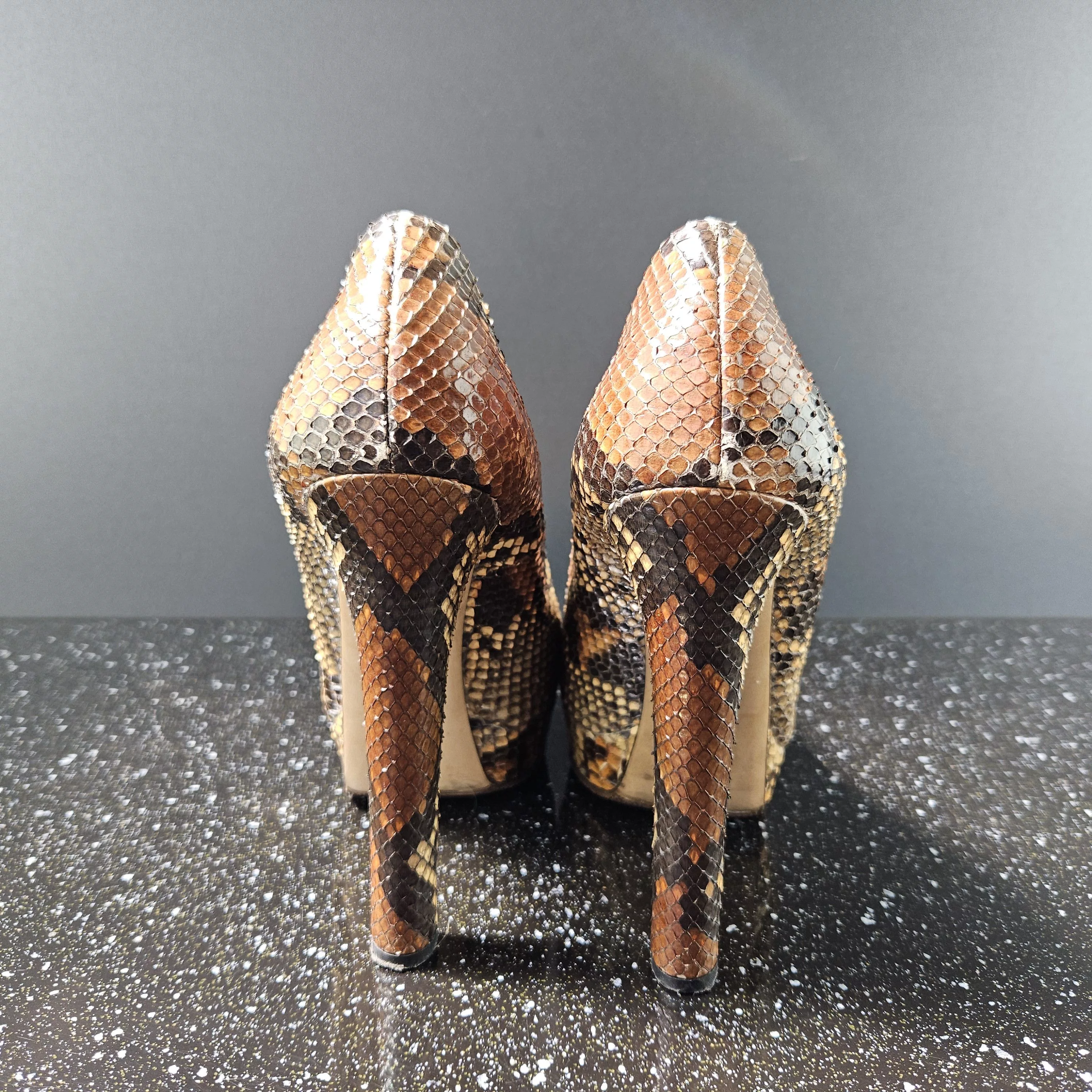 Gucci Heels Gucci Python Heels Sz 38 Gray