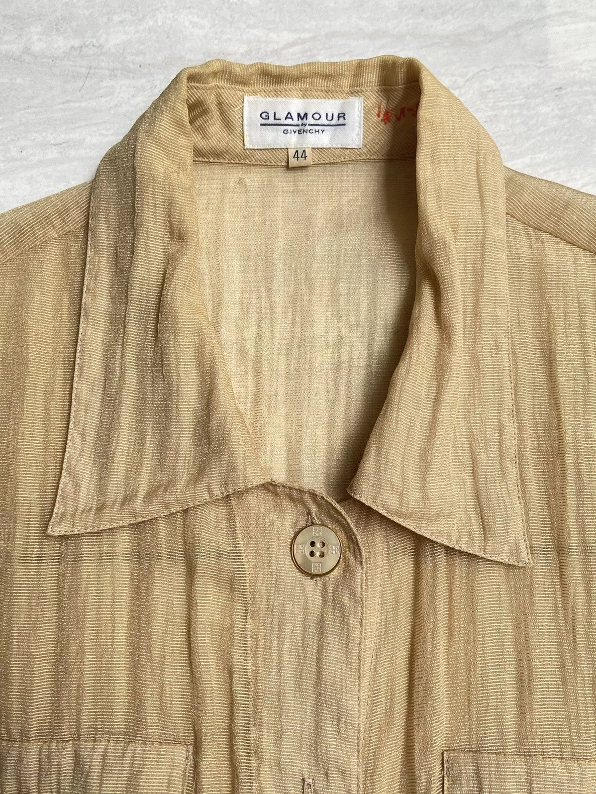 Givenchy Shirts Button Ups GLAMOUR GIVENCHY Gold Mesh Shirt