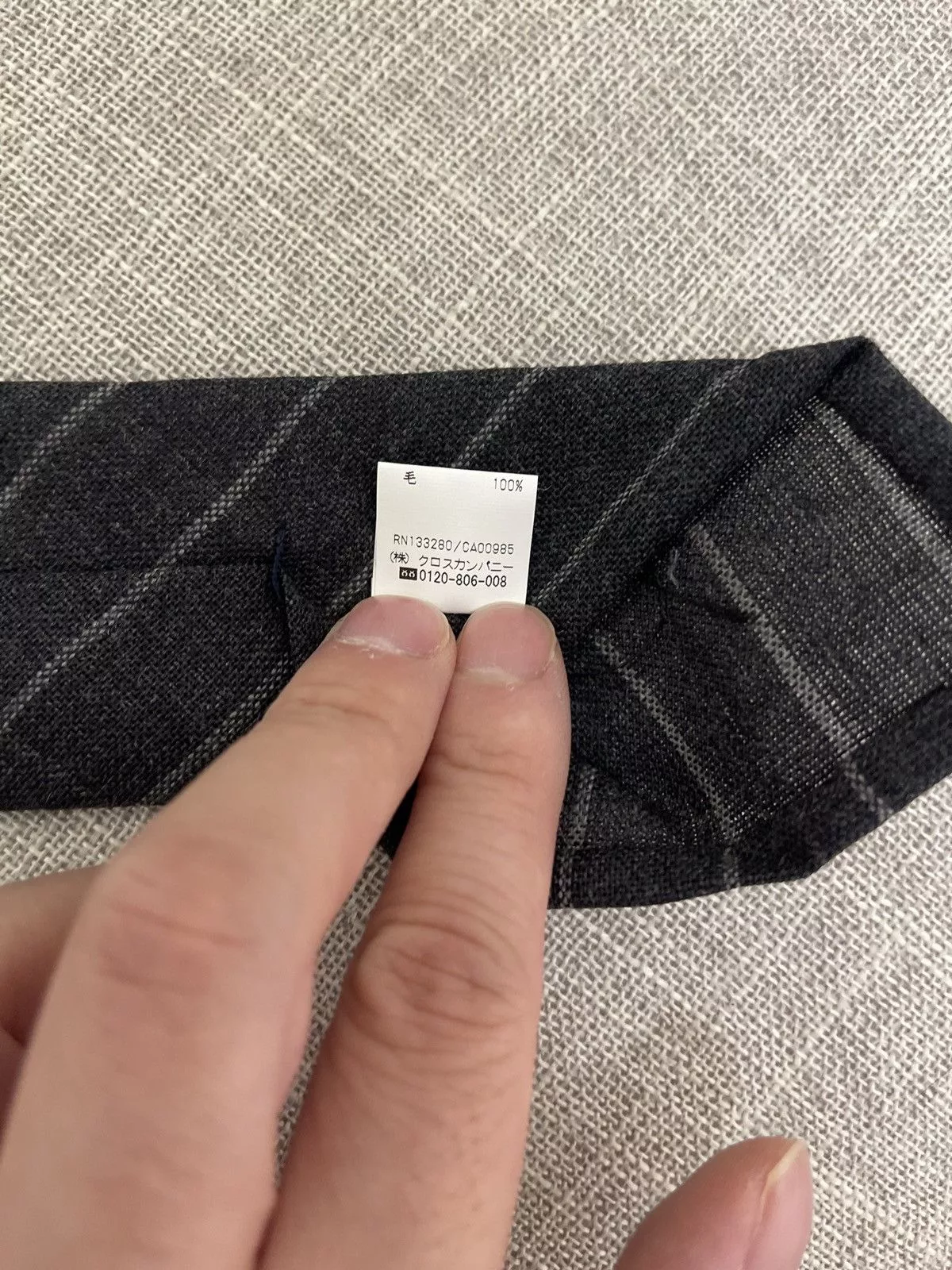 Thom Browne Ties Pocketsquares Thom Browne Grey Stripe - Tie Gray