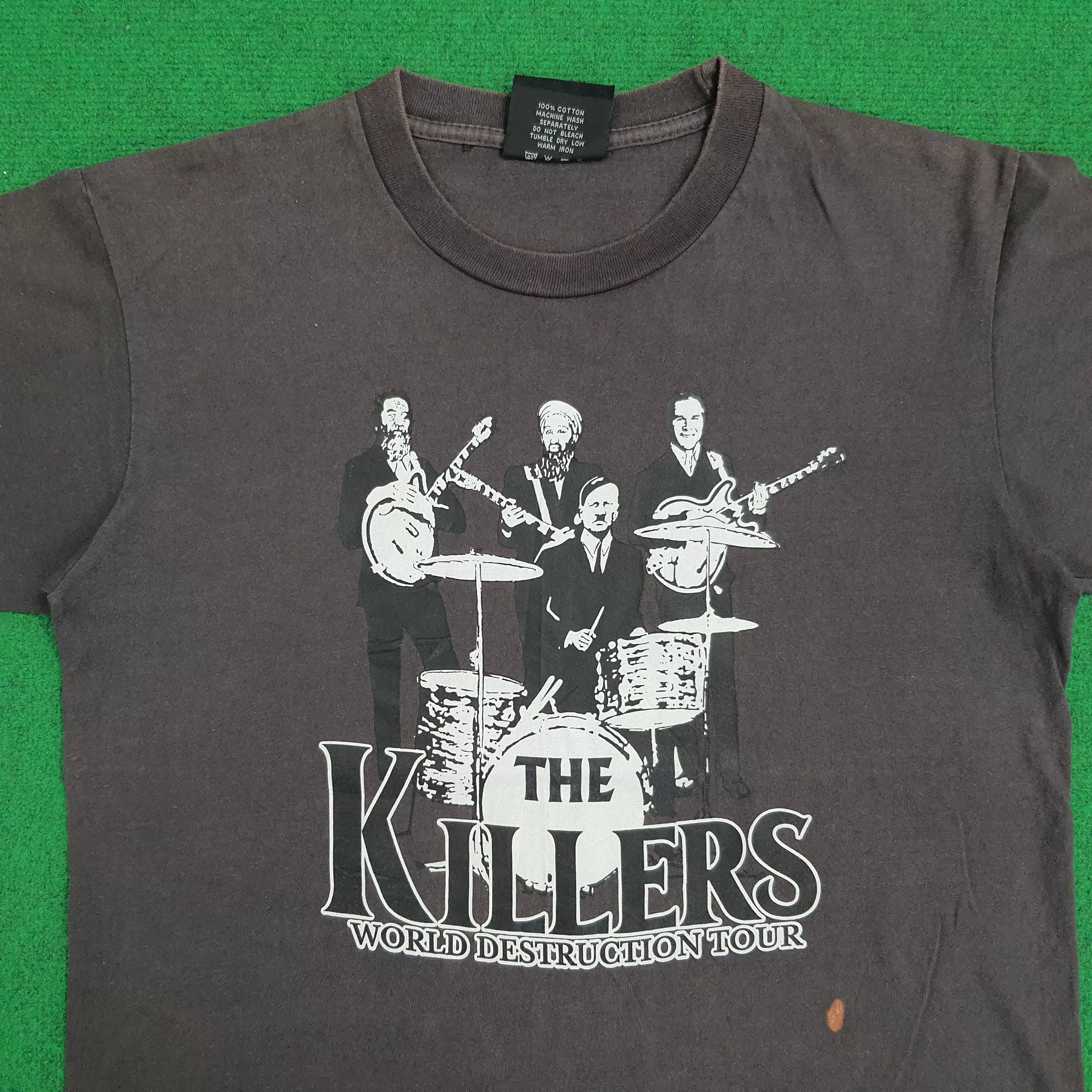Band Tees Short Sleeve T Shirts The Killers Band Tees Brown