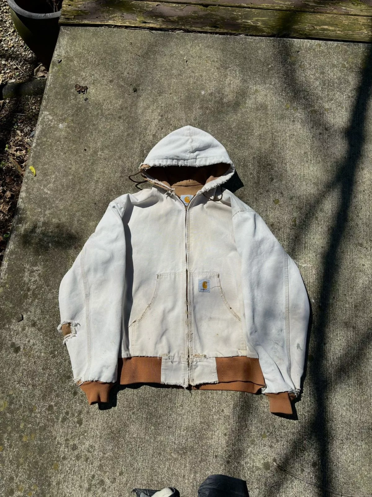 Carhartt Heavy Coats Carhartt × Vintage VINTAGE carhartt work jacket distressed thrashed sunfaded Brown Streetwear