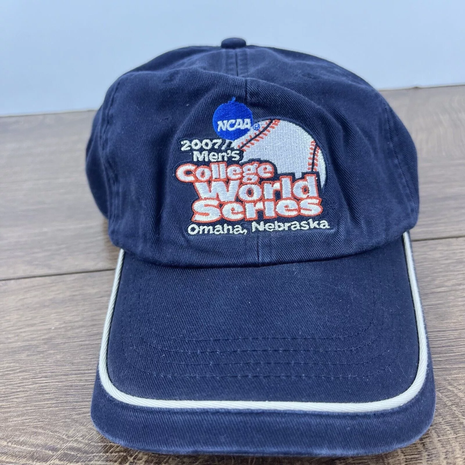 Other Hats Other 2007 Mens College World Series Hat Blue Cap Adjustable Blue