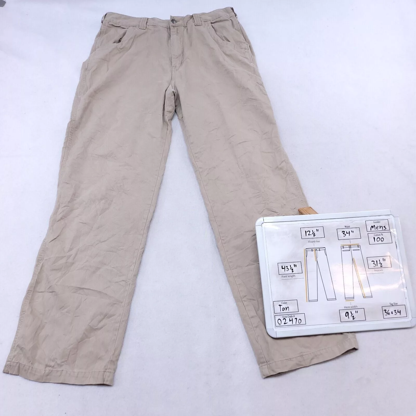 Cabelas Pants Cabelas Medium Wash Button Chino Pants Mens Size 33/34 Beige Brown