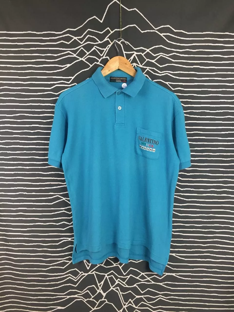 Valentino Polos Valentino × Vintage Vtg Valentino Monica Milano Embroidered Logo Polo Tee Blue