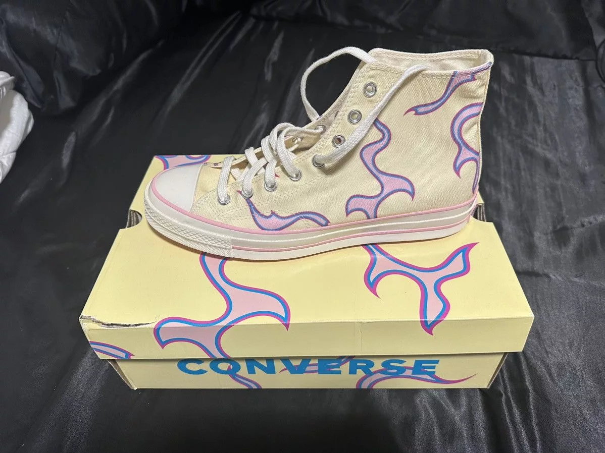 Converse Hi Top Sneakers Converse × Golf le Fleur × Tyler The Creator Chuck Taylor All Star 70 Hi Golf le Fleur Yellow Flame