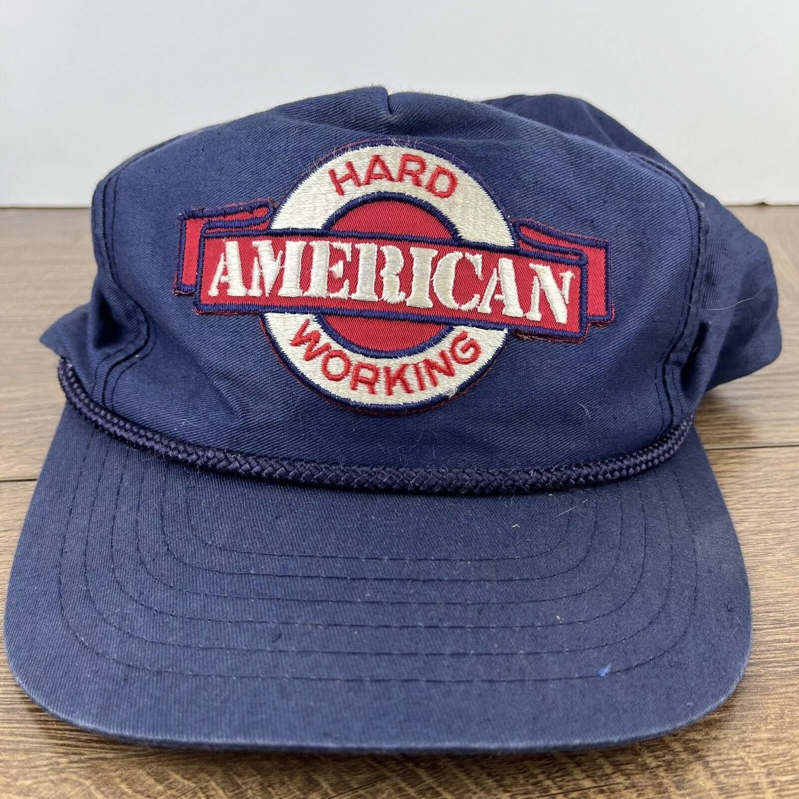 Other Hats Other Hard Working American Hat Blue Hat Adjustable Adult Size Hat