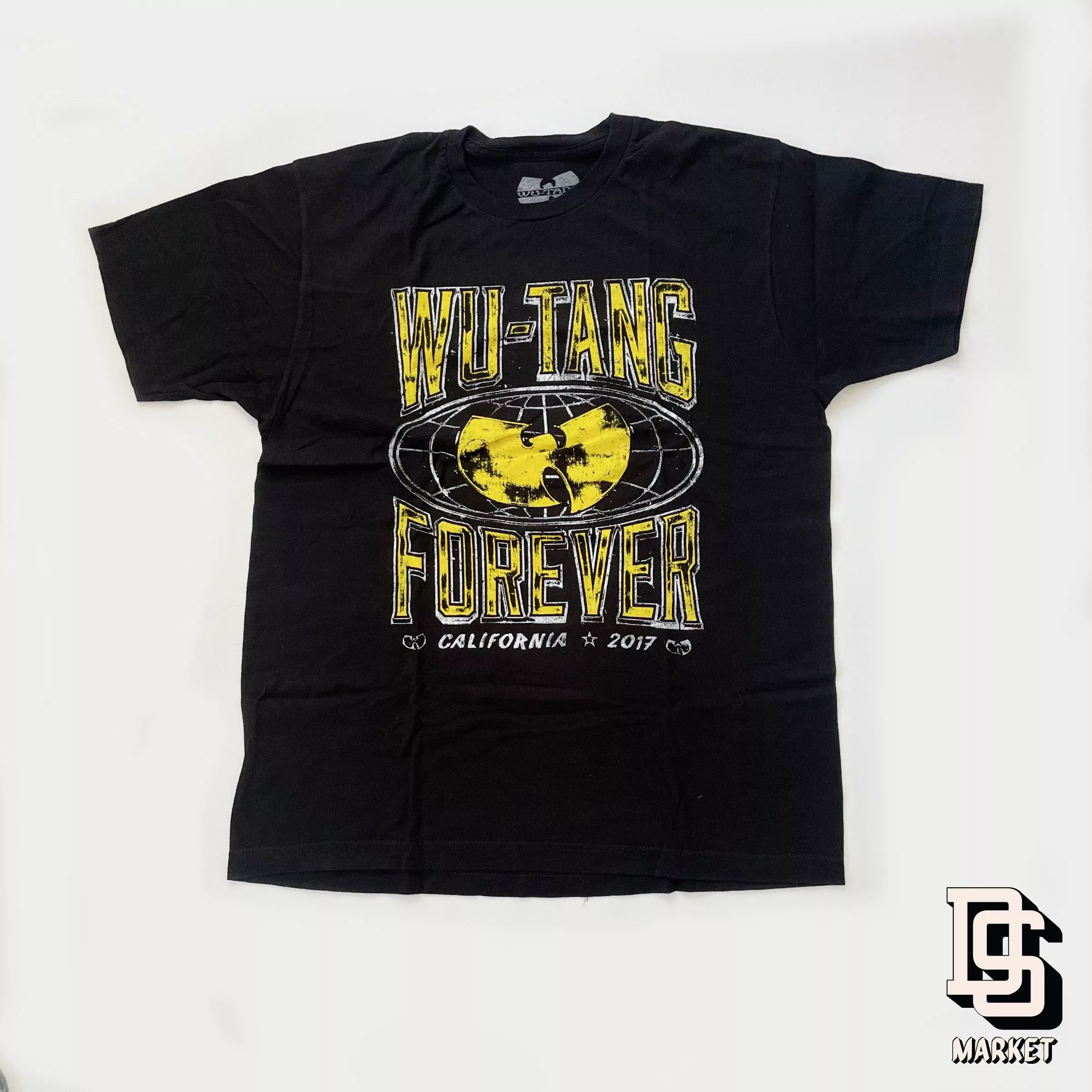 Wu-Tang Clan Short Sleeve T Shirts Wu-Tang Clan WUTANG WU-TANG FOREVER CONCERT TOUR TEE CALIFORNIA 2017 Black