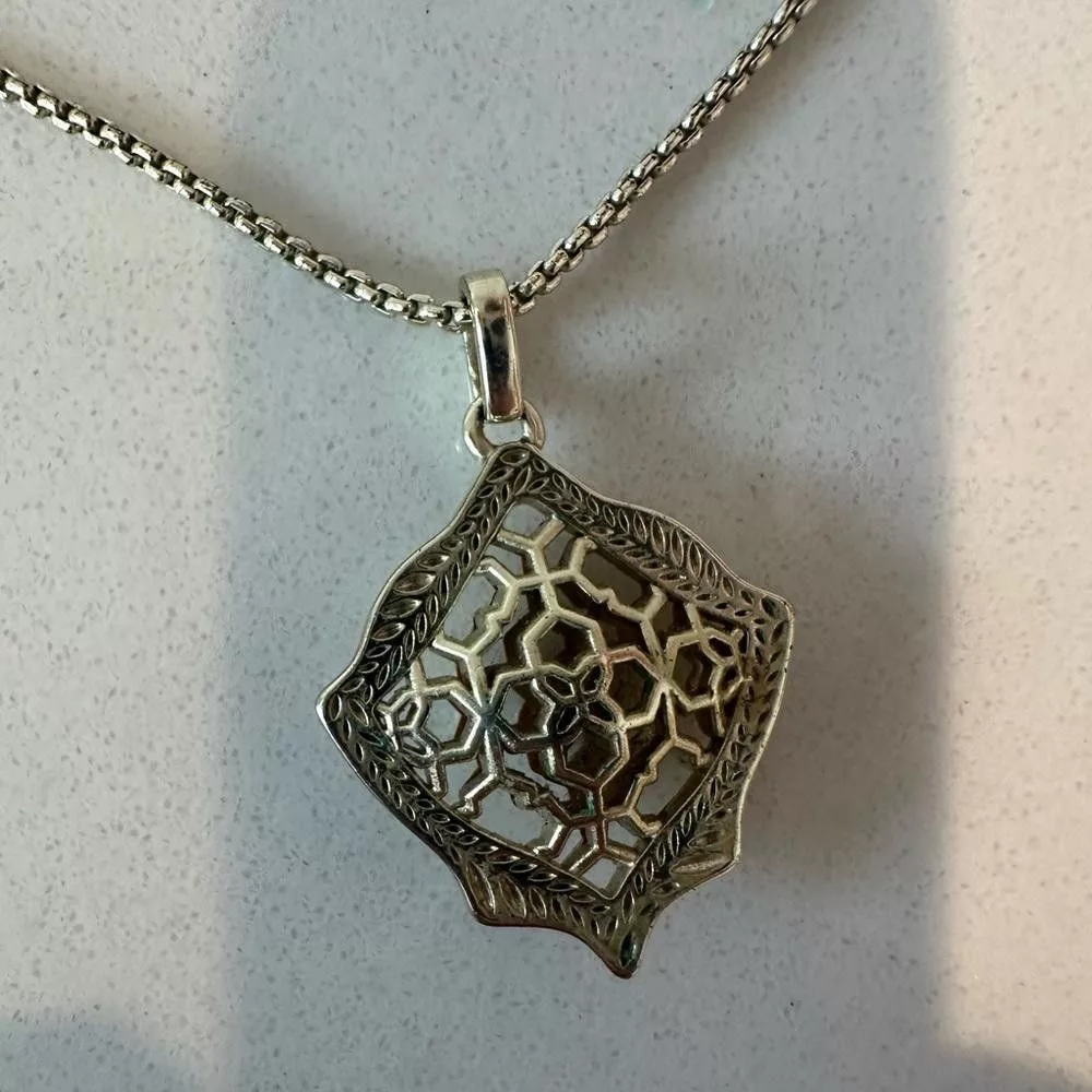 Kendra Scott Necklaces Kendra Scott Kasey Long Gold Filigree Pendant Necklace