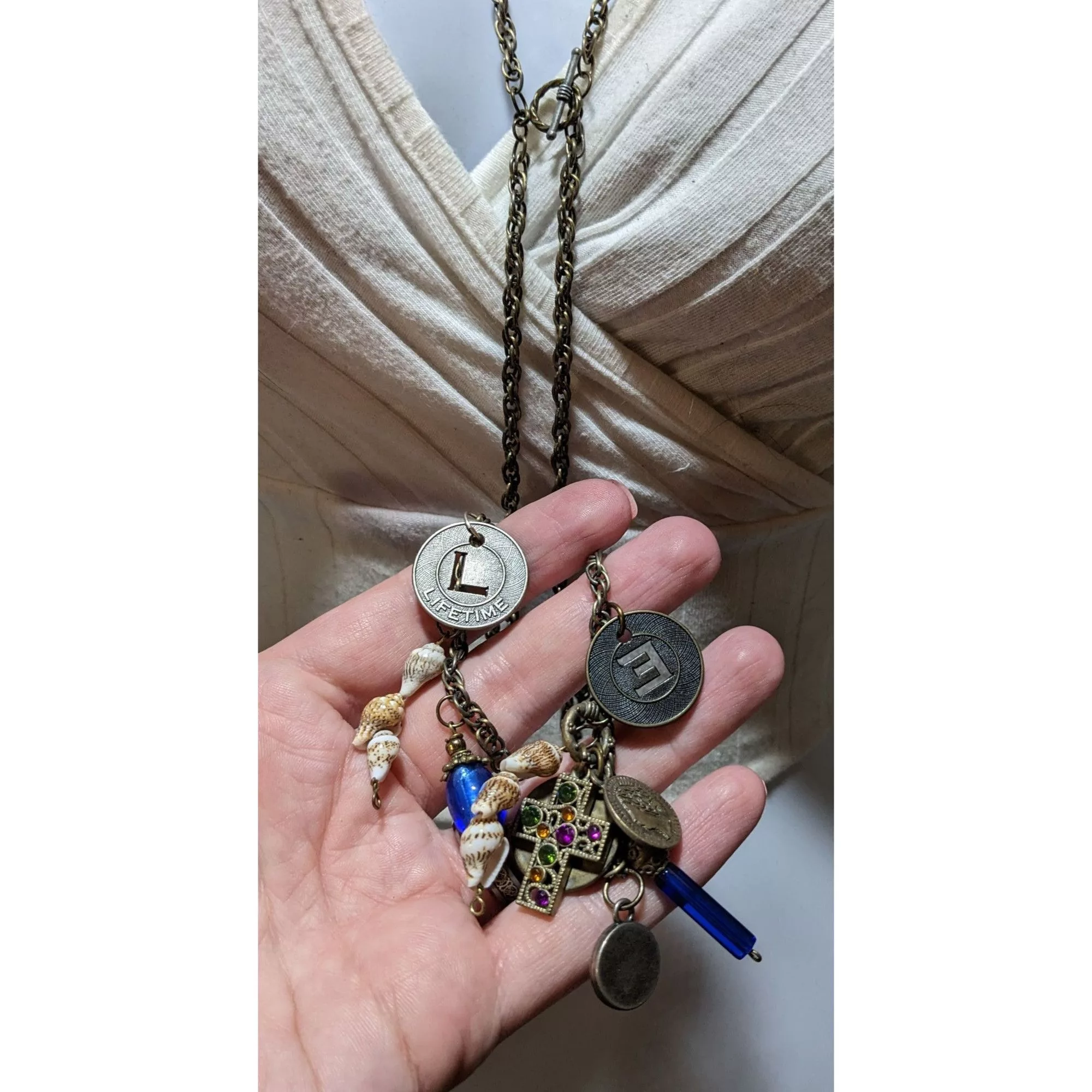 Other Necklaces Other Chain Tassel Charm Necklace Gold