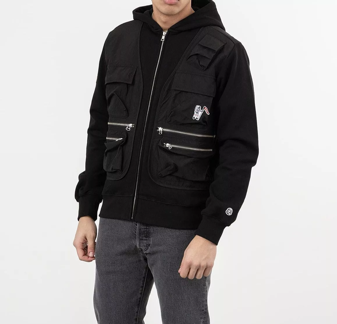 Billionaire Boys Club Sweatshirts Hoodies SWEATSHIRT BILLIONAIRE BOYS CLUB TACTICAL ZIP THROUGH HOODIE Black