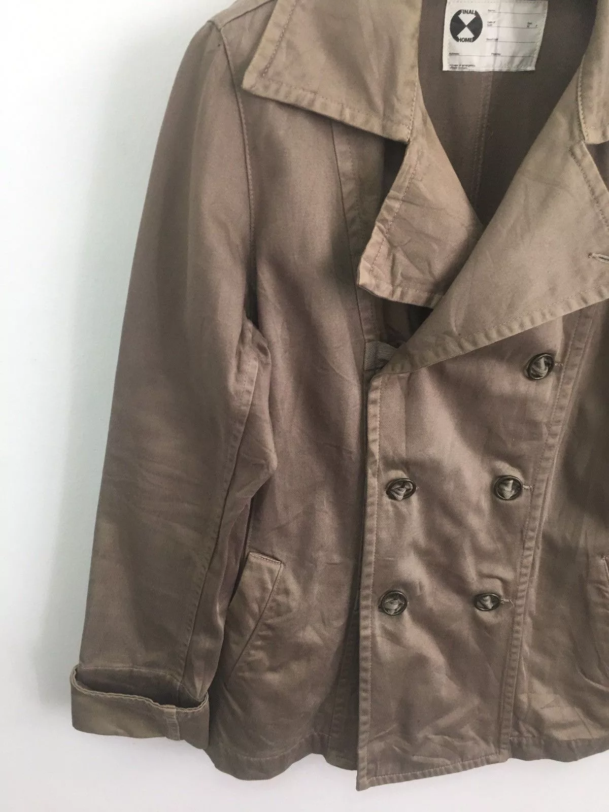 Final Home Light Jackets Final Home × Issey Miyake Final home double breasted survival jacket Gray Avant-Garde